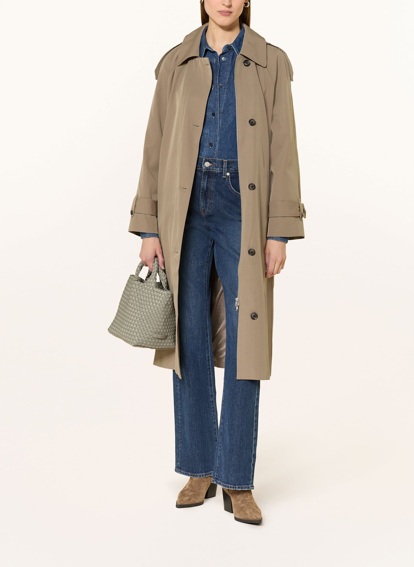 Naghedi Handbag ST BARTHS SMALL with pouch: LIGHT GREEN