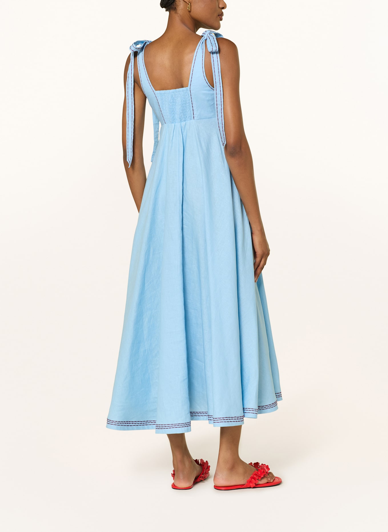 ALÉMAIS Off-Shoulder-Kleid DONATA: HELLBLAU