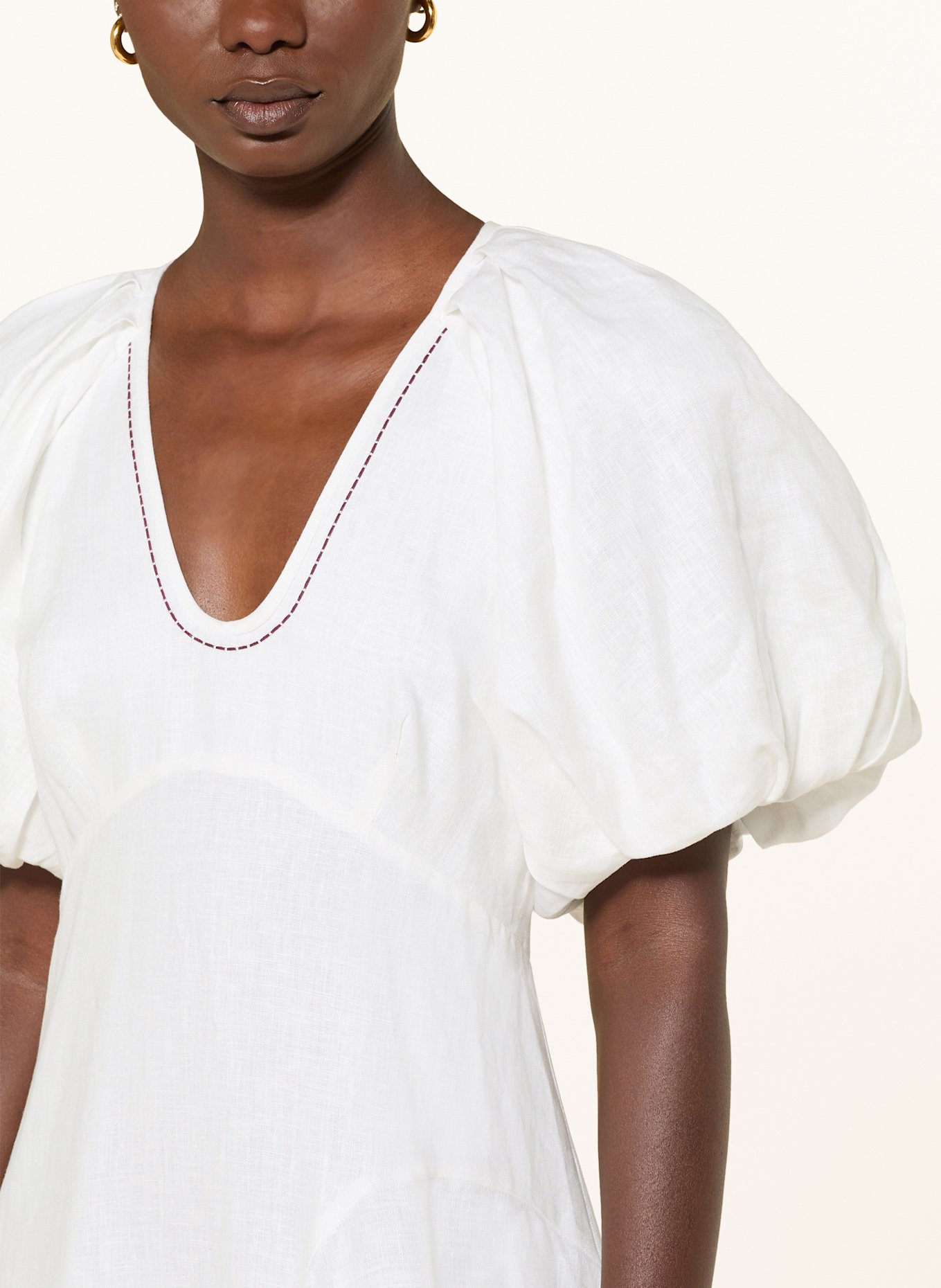 ALÉMAIS Leinenkleid MAGNOLIA: WEISS