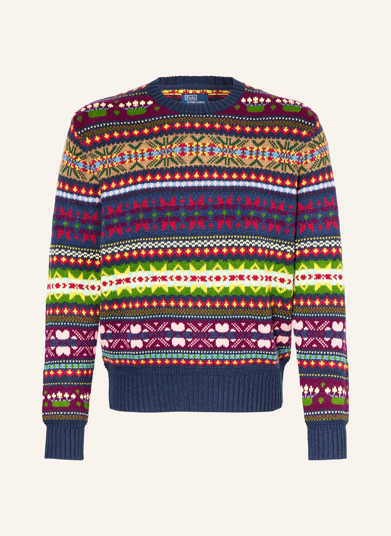 POLO RALPH LAUREN Pullover: DUNKELBLAU/ ROT/ GRÜN
