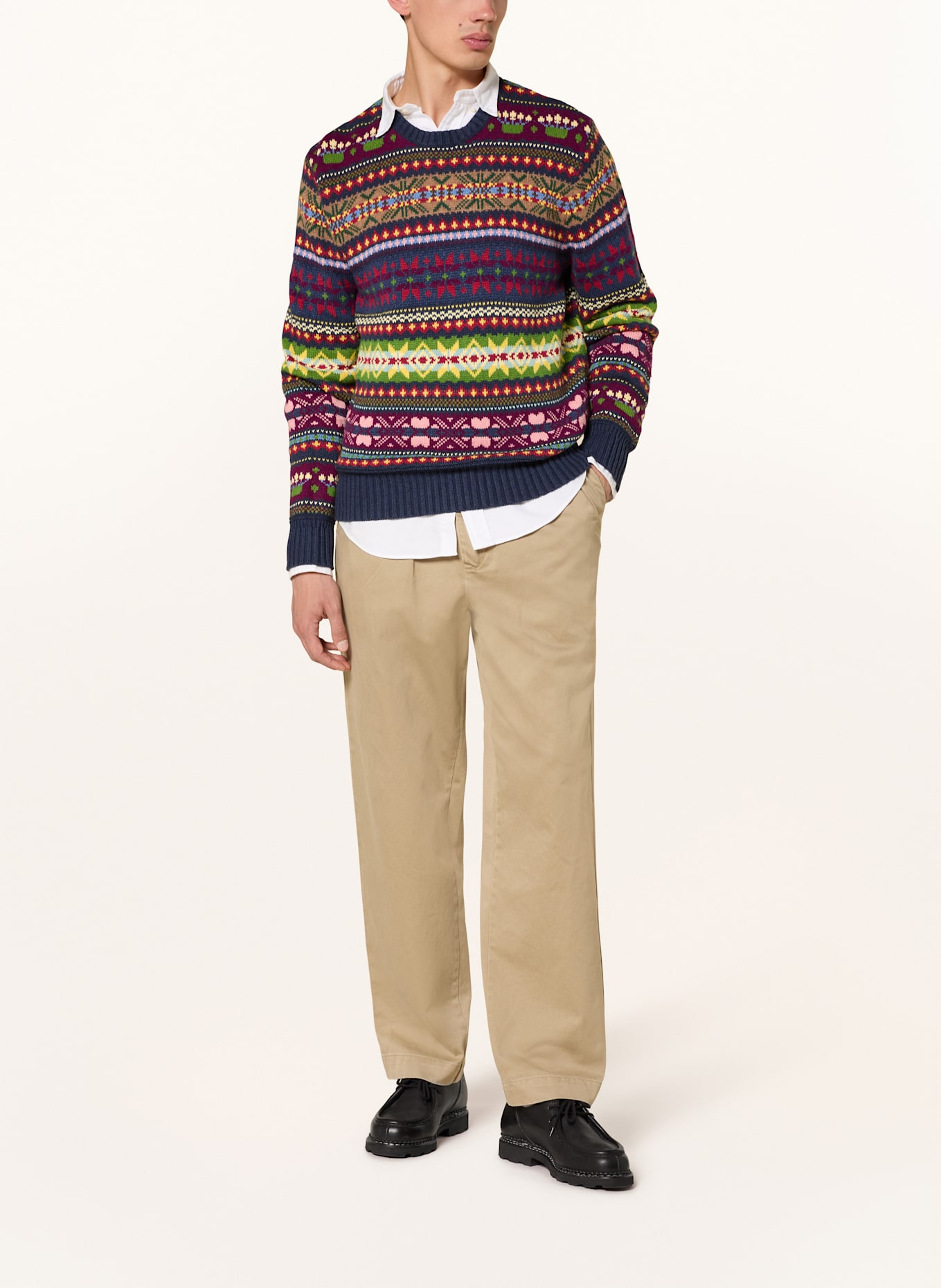 POLO RALPH LAUREN Pullover: DUNKELBLAU/ ROT/ GRÜN