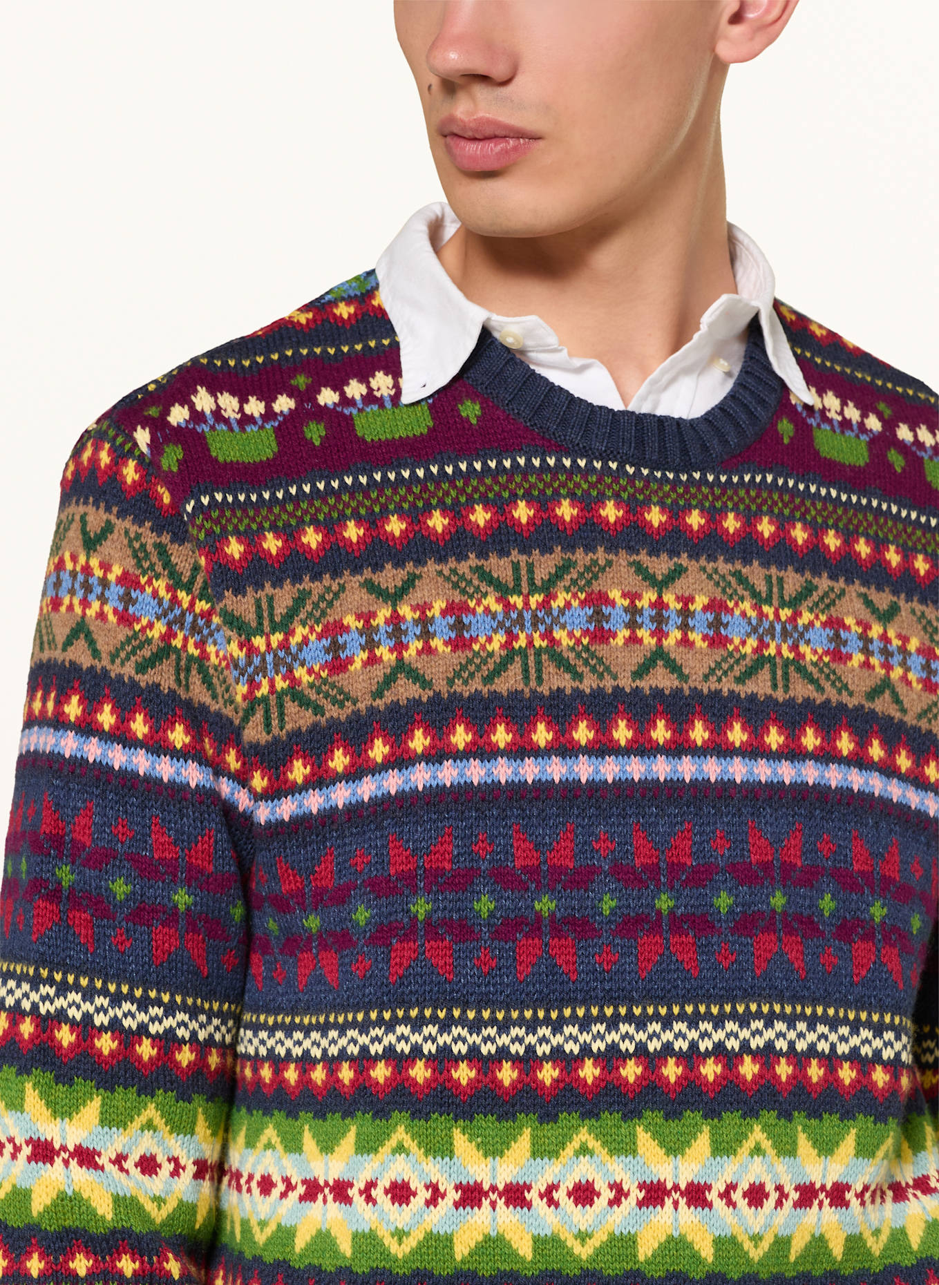POLO RALPH LAUREN Pullover: DUNKELBLAU/ ROT/ GRÜN
