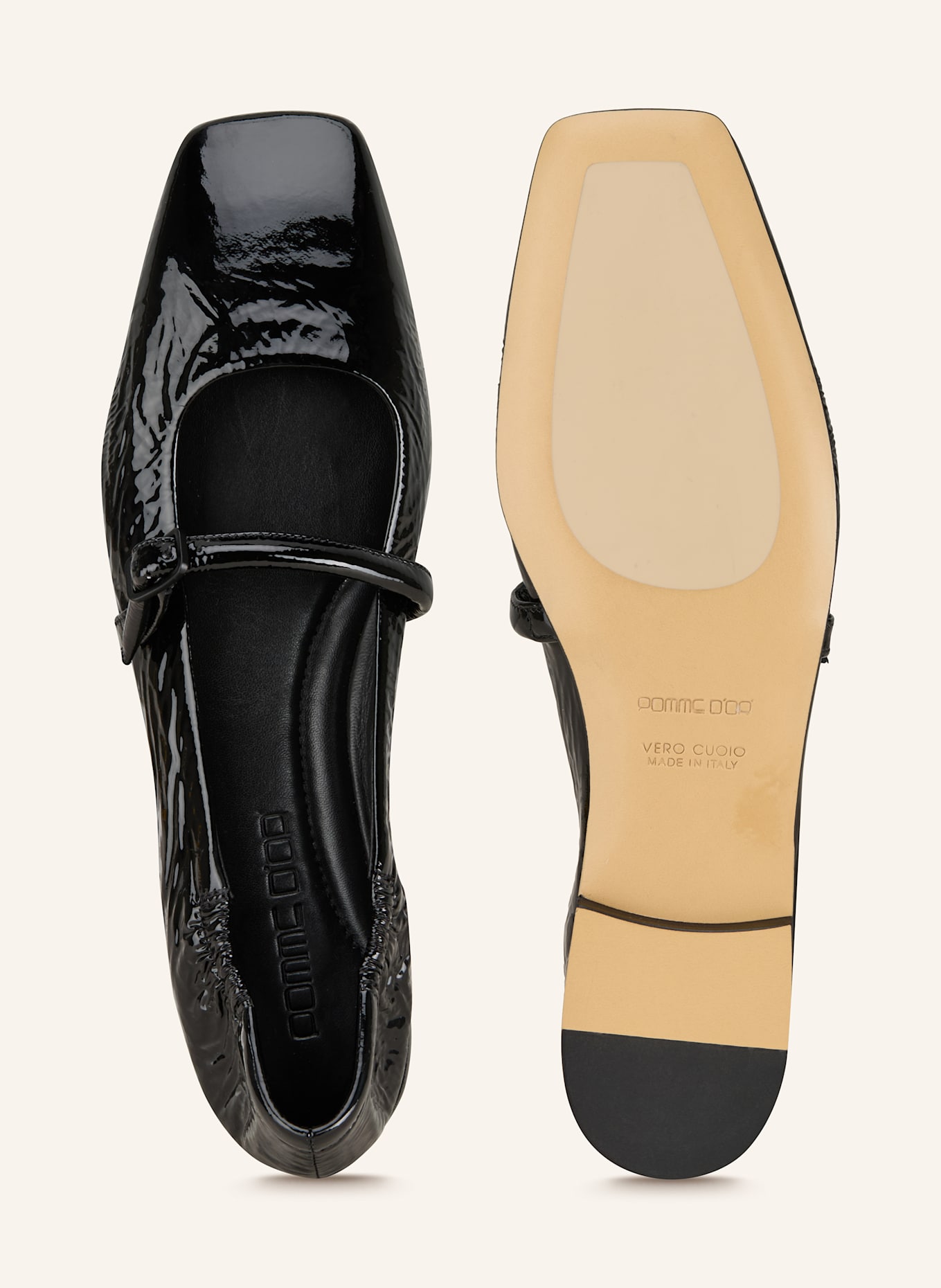 POMME D'OR Mary-Jane-Ballerinas EMILY: SCHWARZ