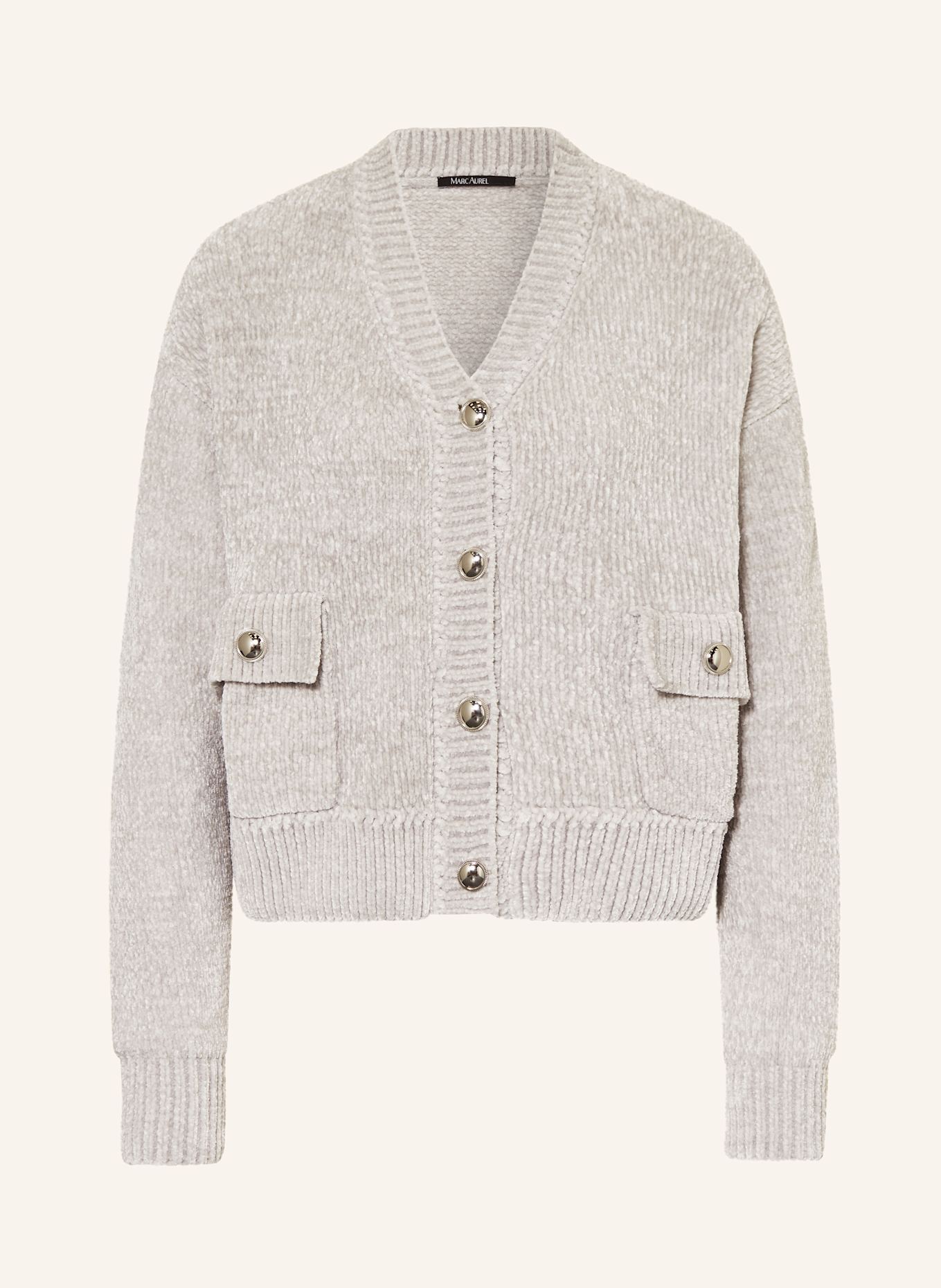 MARC AUREL Strickjacke: GRAU