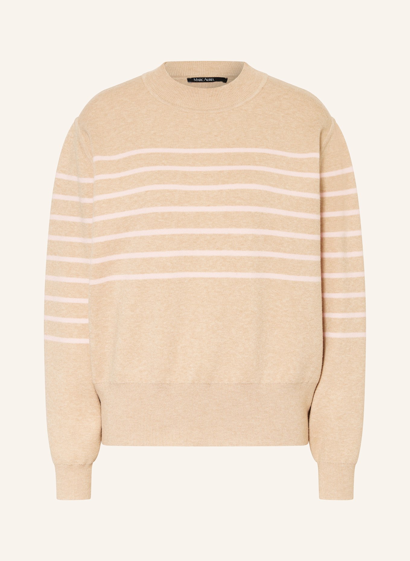 MARC AUREL Pullover: BEIGE / HELLROSA