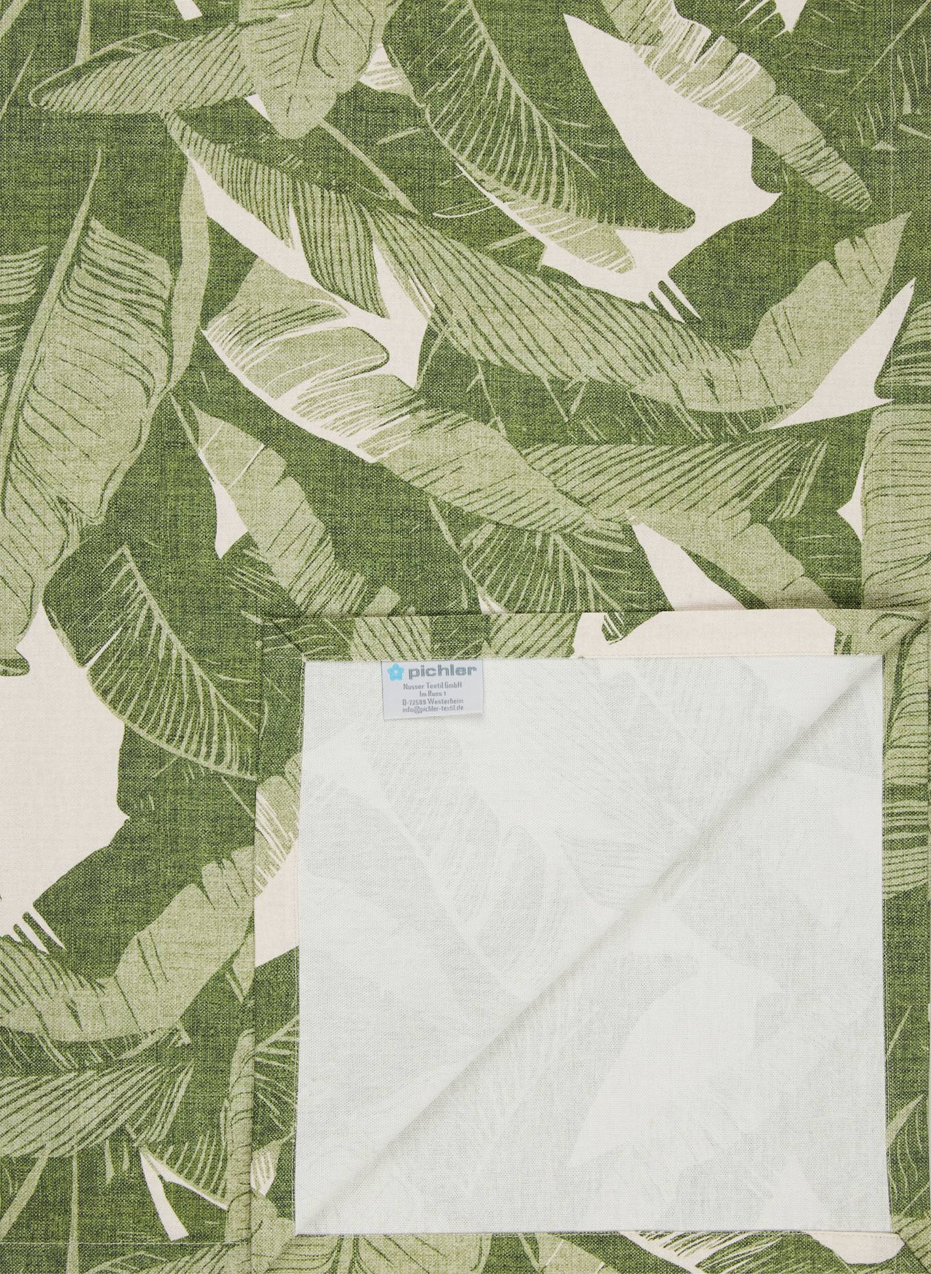 pichler Tischdecke HAVANNA: GRÜN / CREME