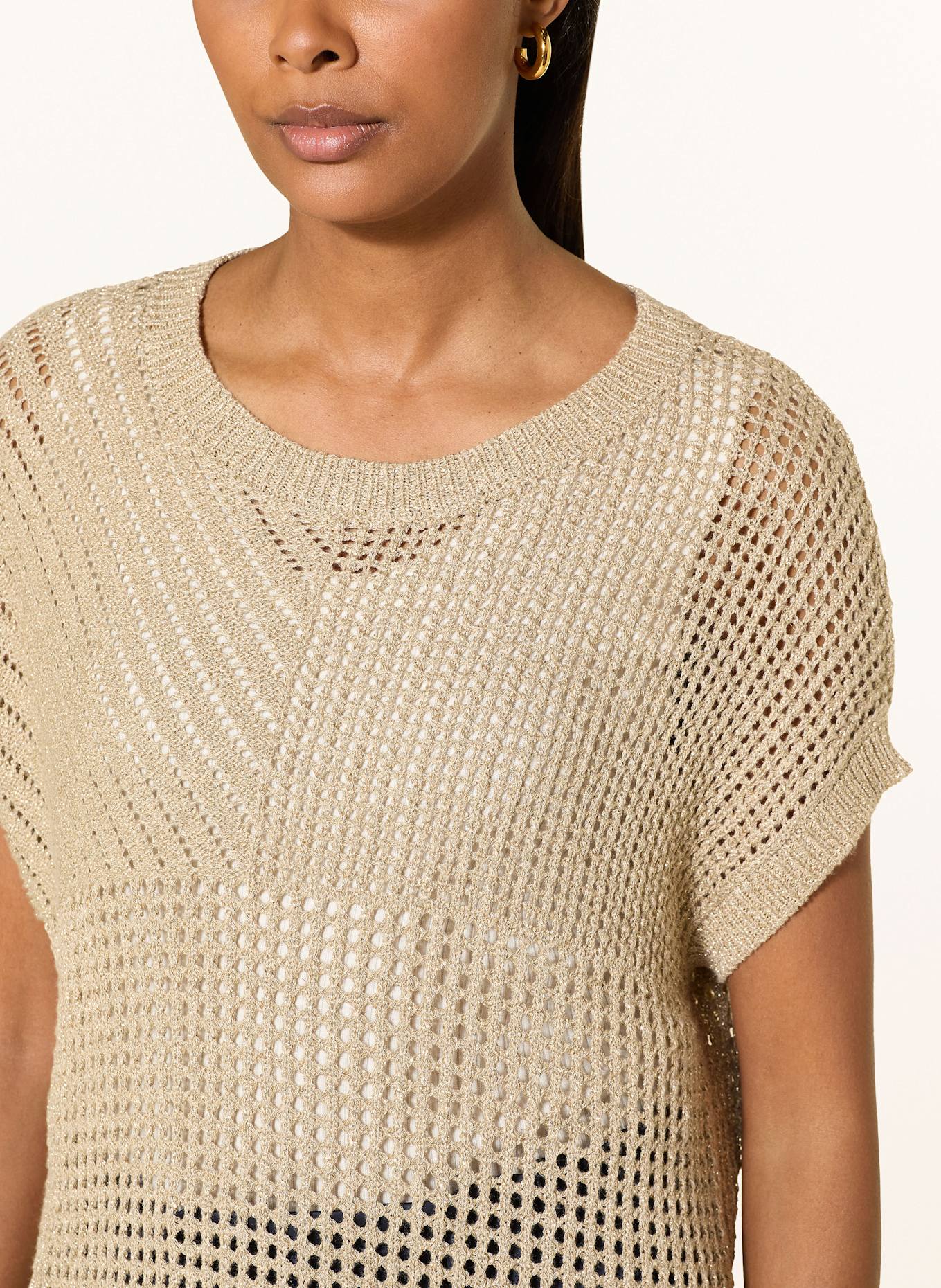 MARC AUREL Pullunder mit Glitzergarn: GOLD