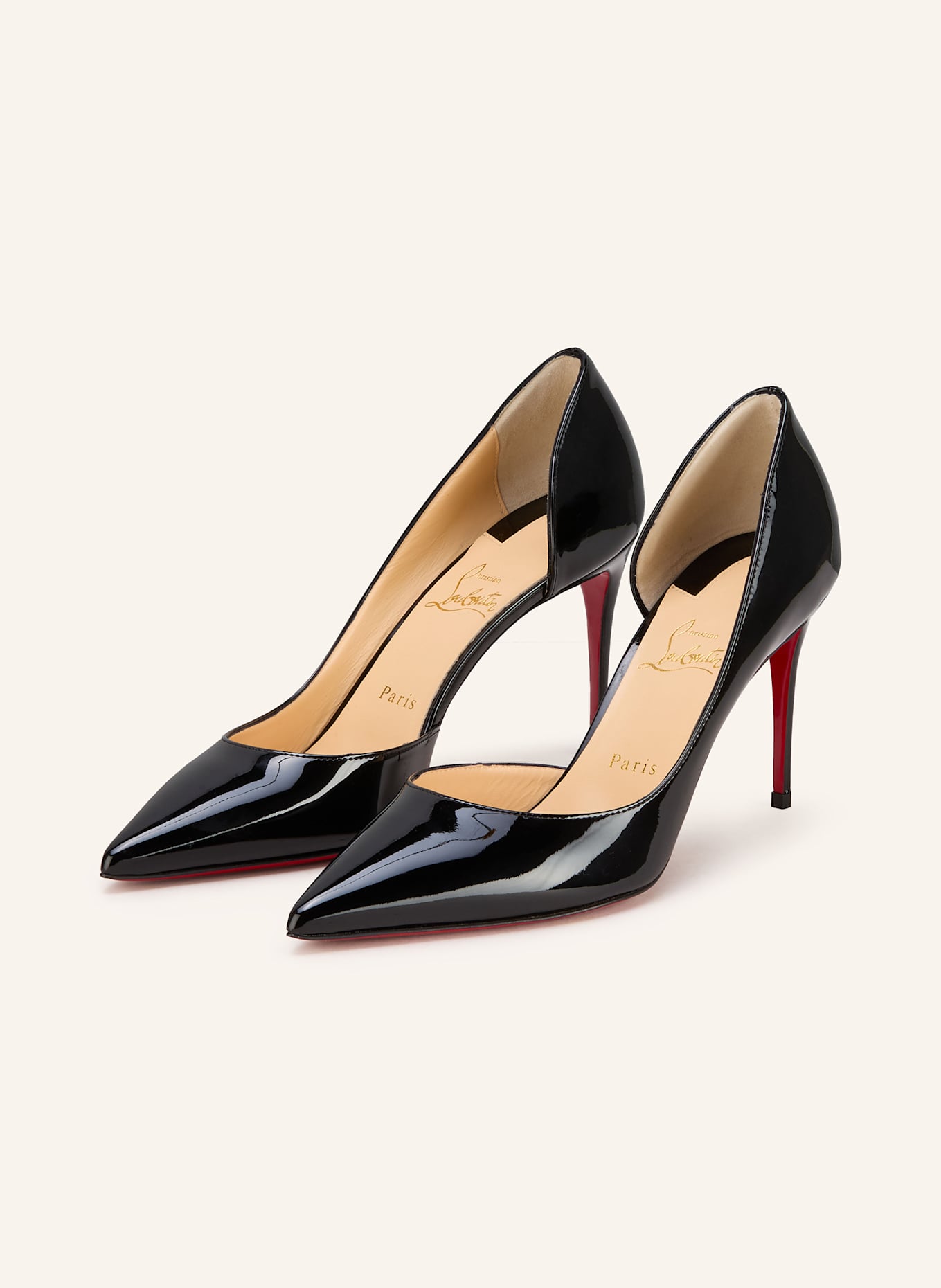 Christian Louboutin Czółenka lakierowane IRIZA 85: CZARNY