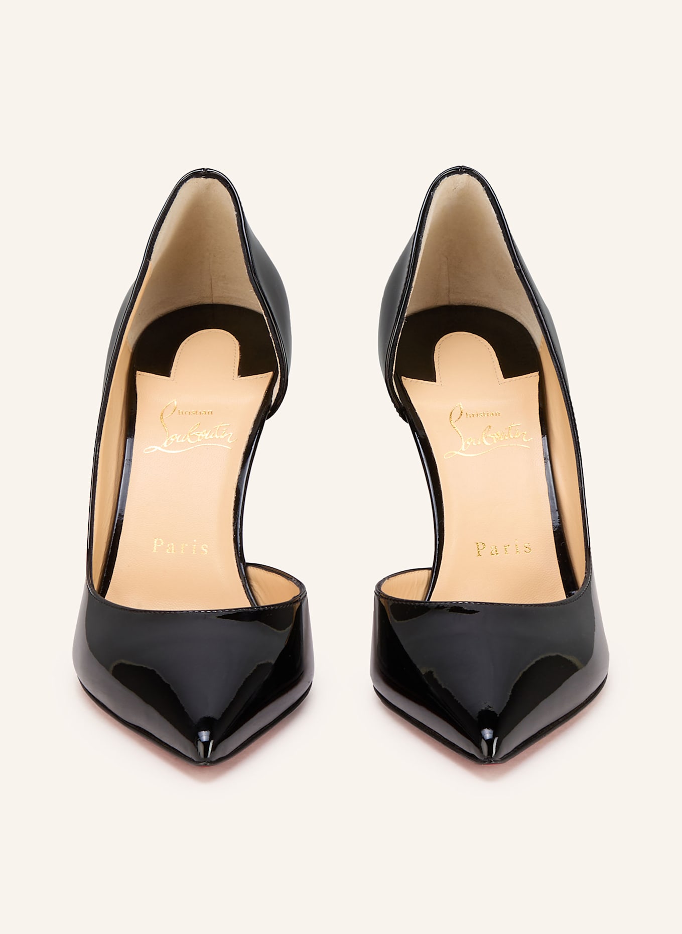 Christian Louboutin Czółenka lakierowane IRIZA 85: CZARNY
