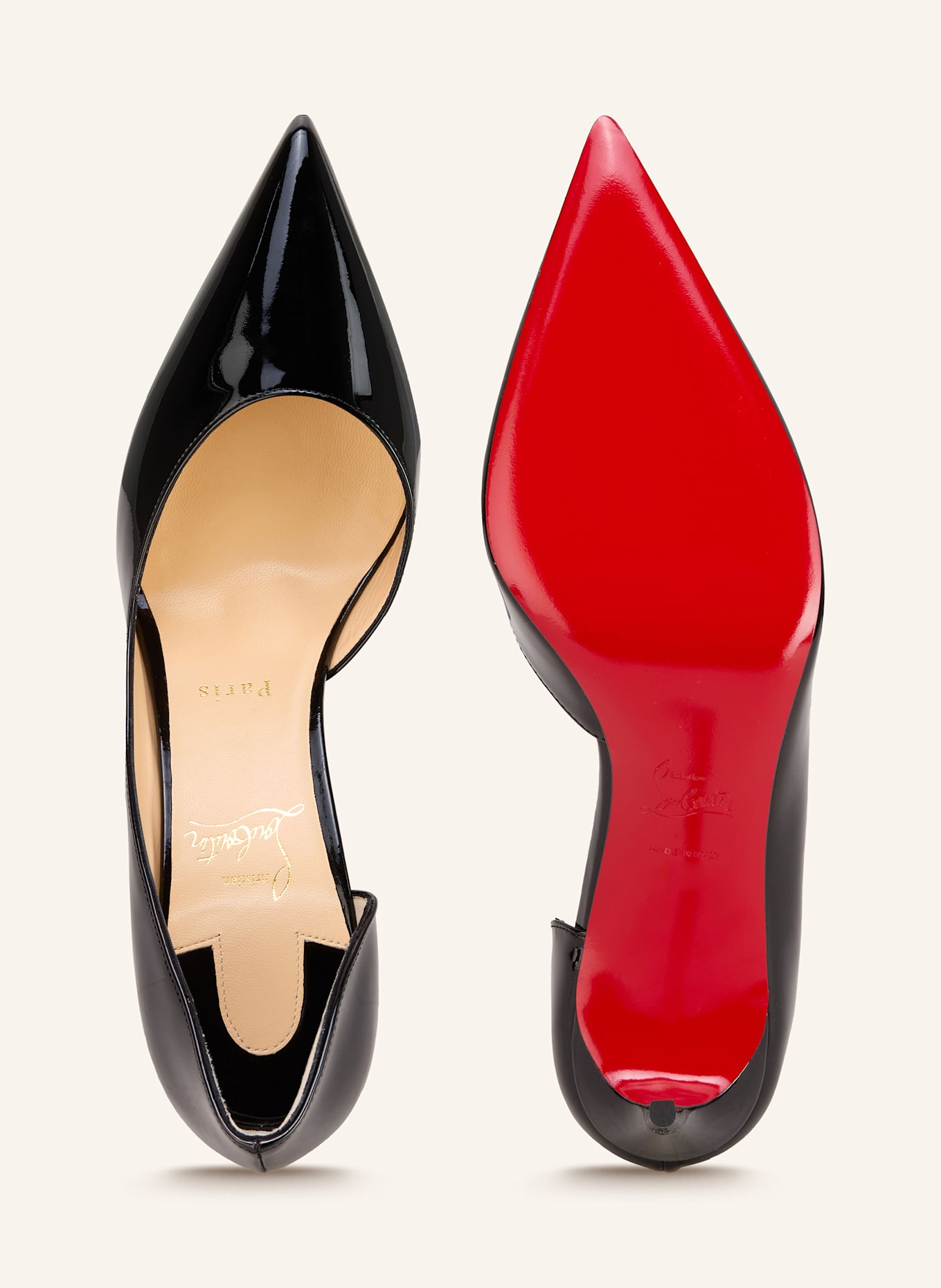 Christian Louboutin Czółenka lakierowane IRIZA 85: CZARNY