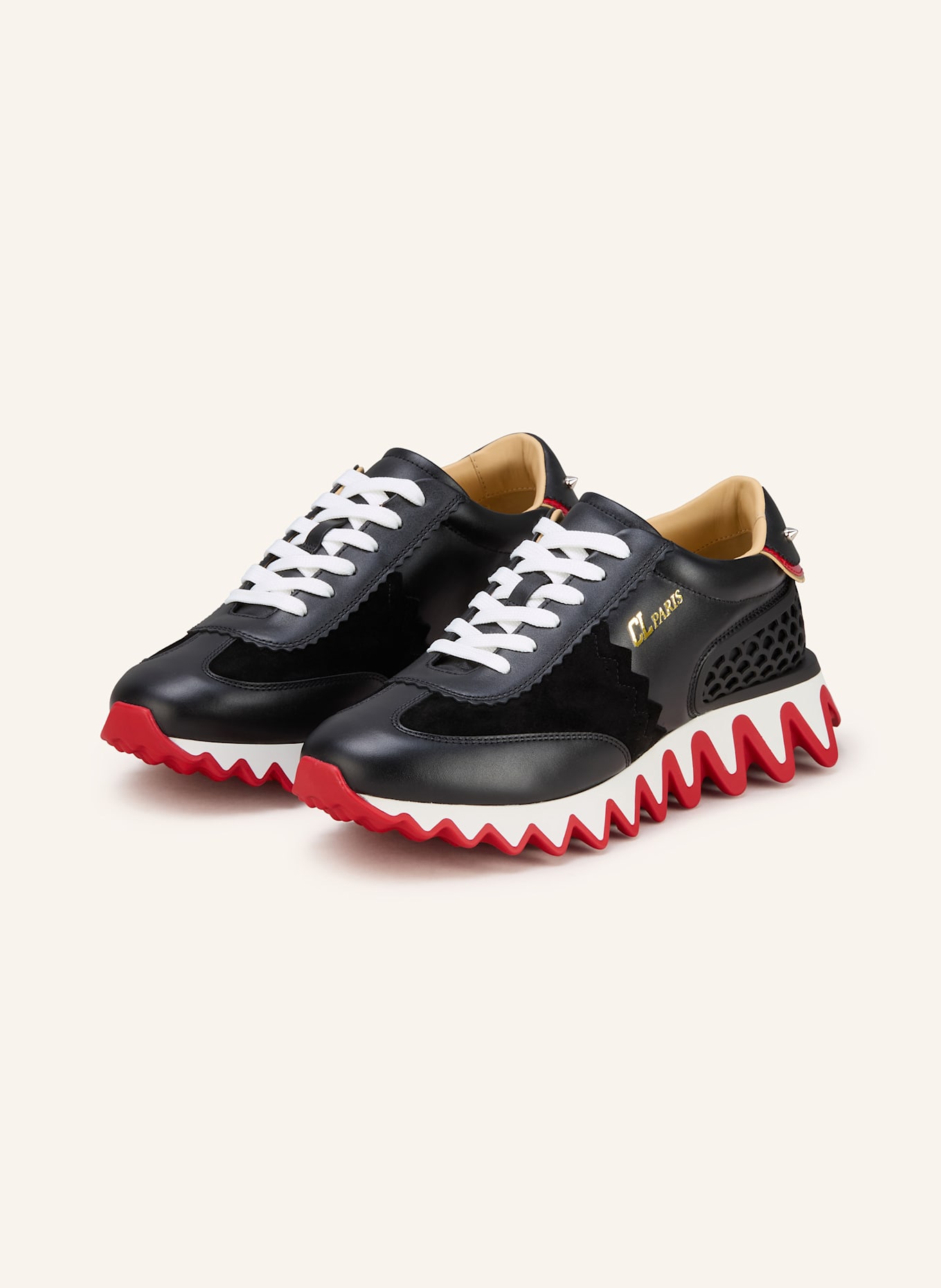 Christian Louboutin Sneaker LOUBISHARK: SCHWARZ / ROT