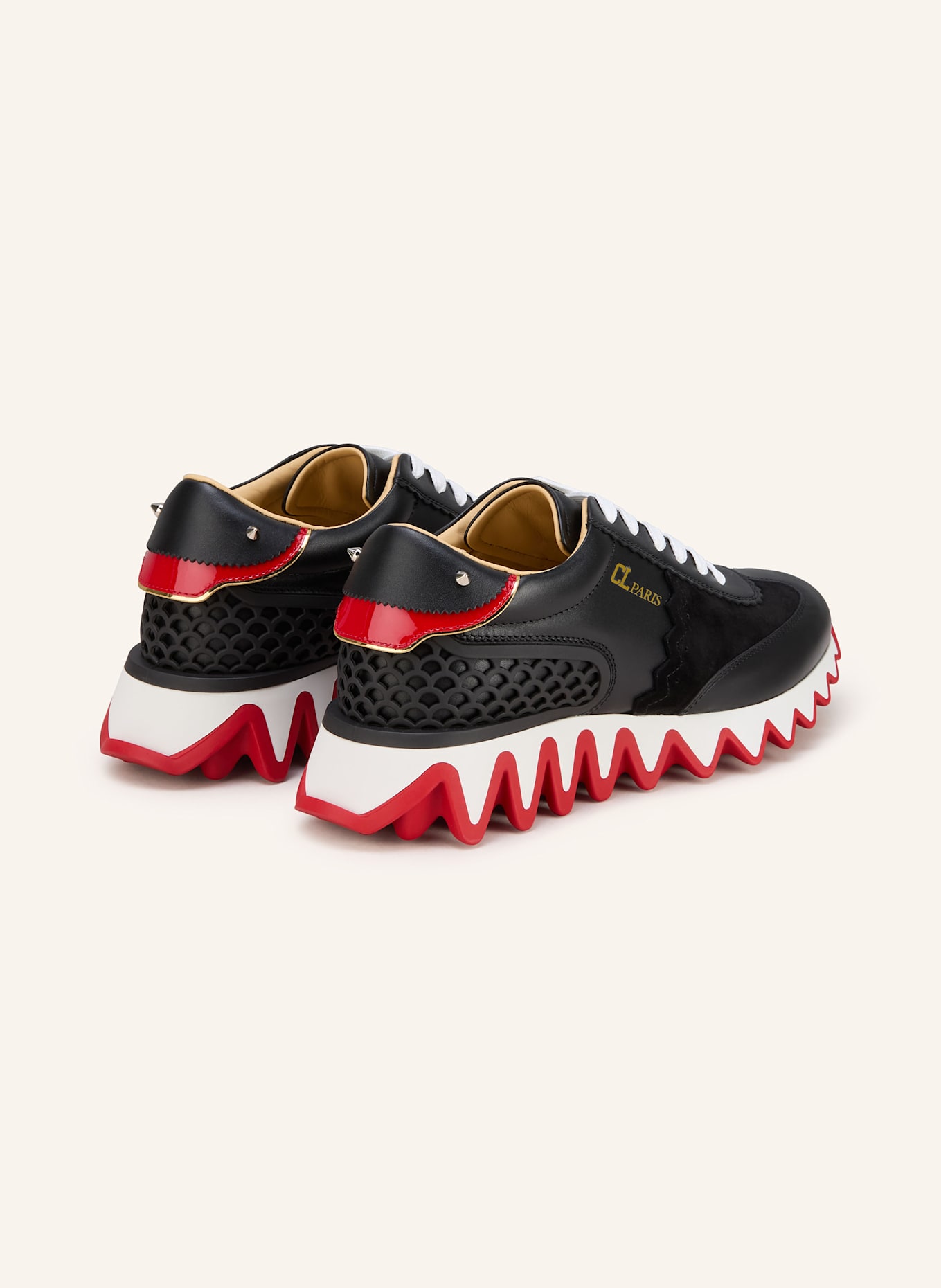 Christian Louboutin Sneaker LOUBISHARK: SCHWARZ / ROT