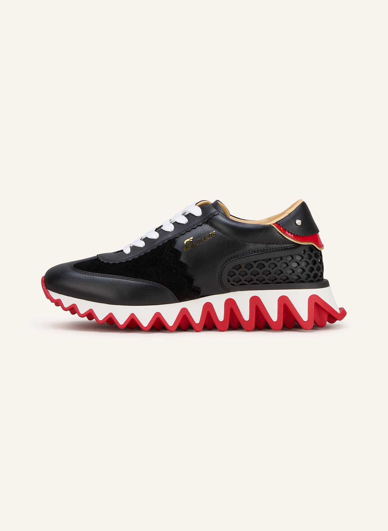 Christian Louboutin Sneaker LOUBISHARK: SCHWARZ / ROT