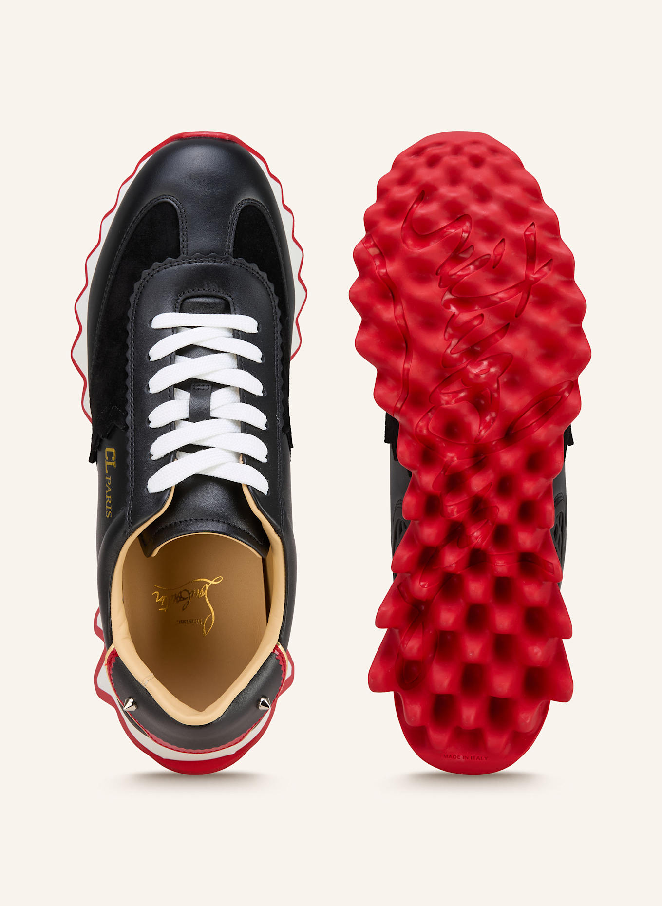 Christian Louboutin Sneaker LOUBISHARK: SCHWARZ / ROT