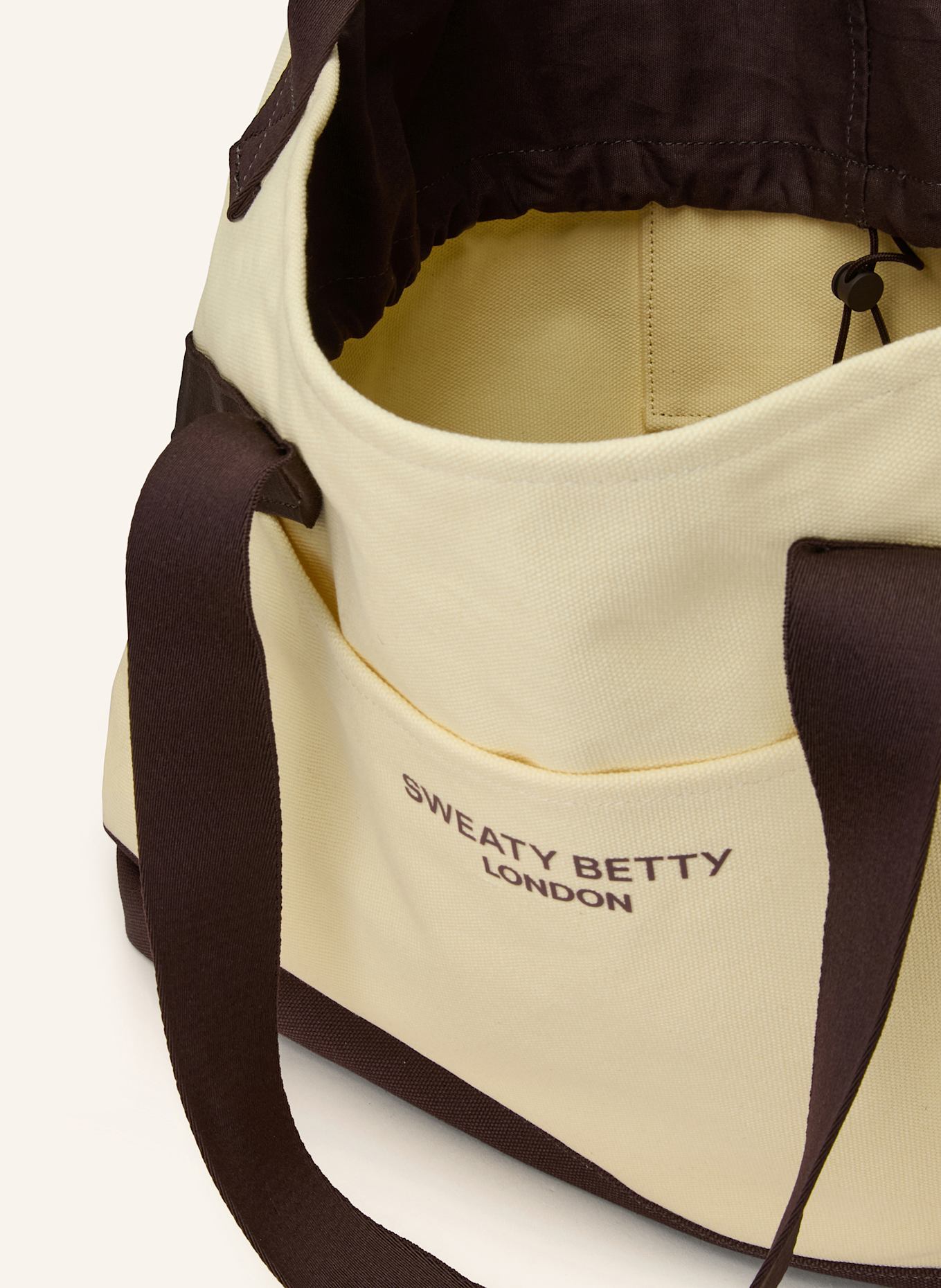 Sweaty Betty Sporttasche: HELLGELB / DUNKELBRAUN