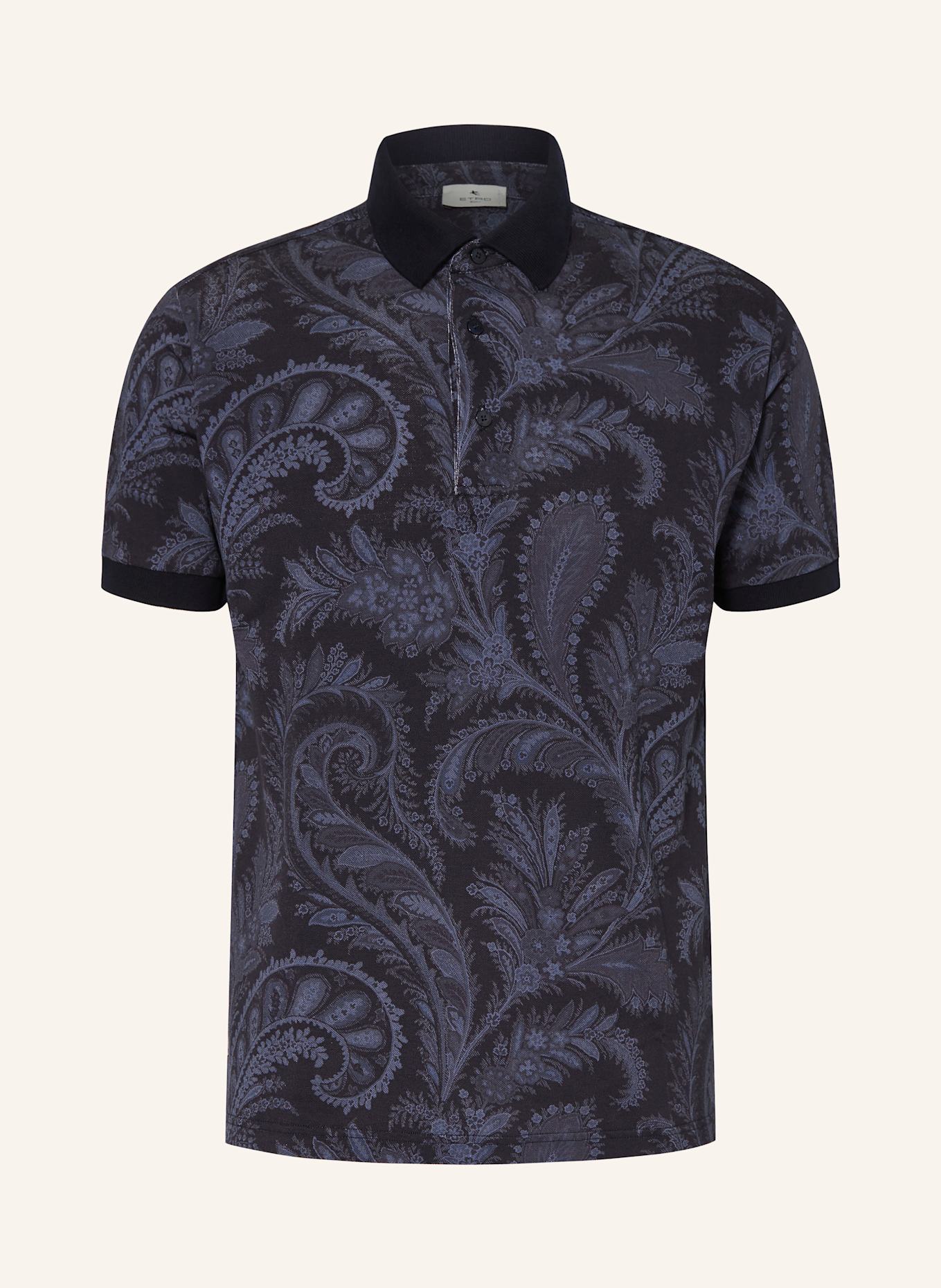 ETRO Piqué-Poloshirt Regular Fit: DUNKELBLAU / BLAU