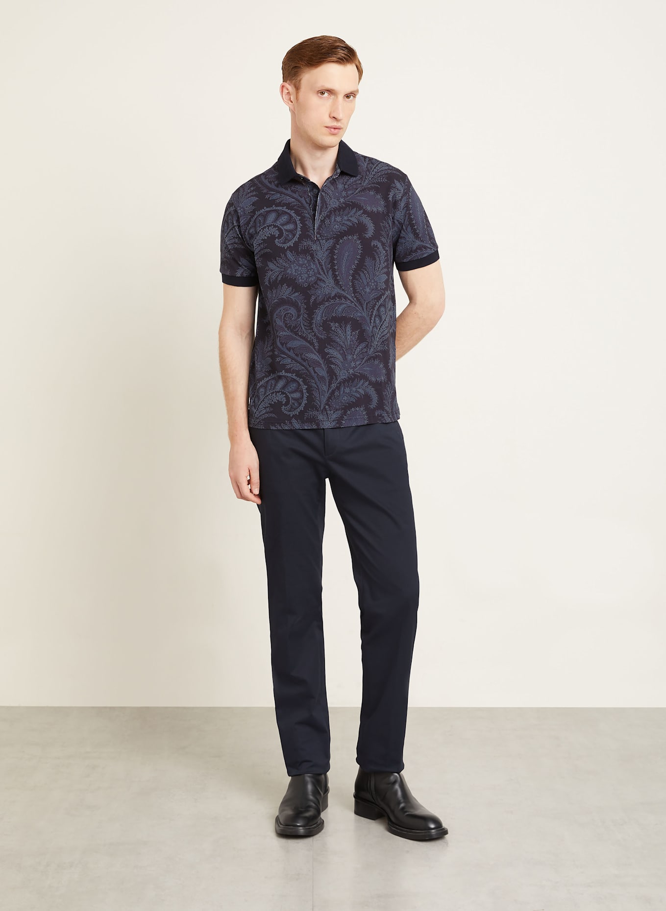 ETRO Piqué-Poloshirt Regular Fit: DUNKELBLAU / BLAU