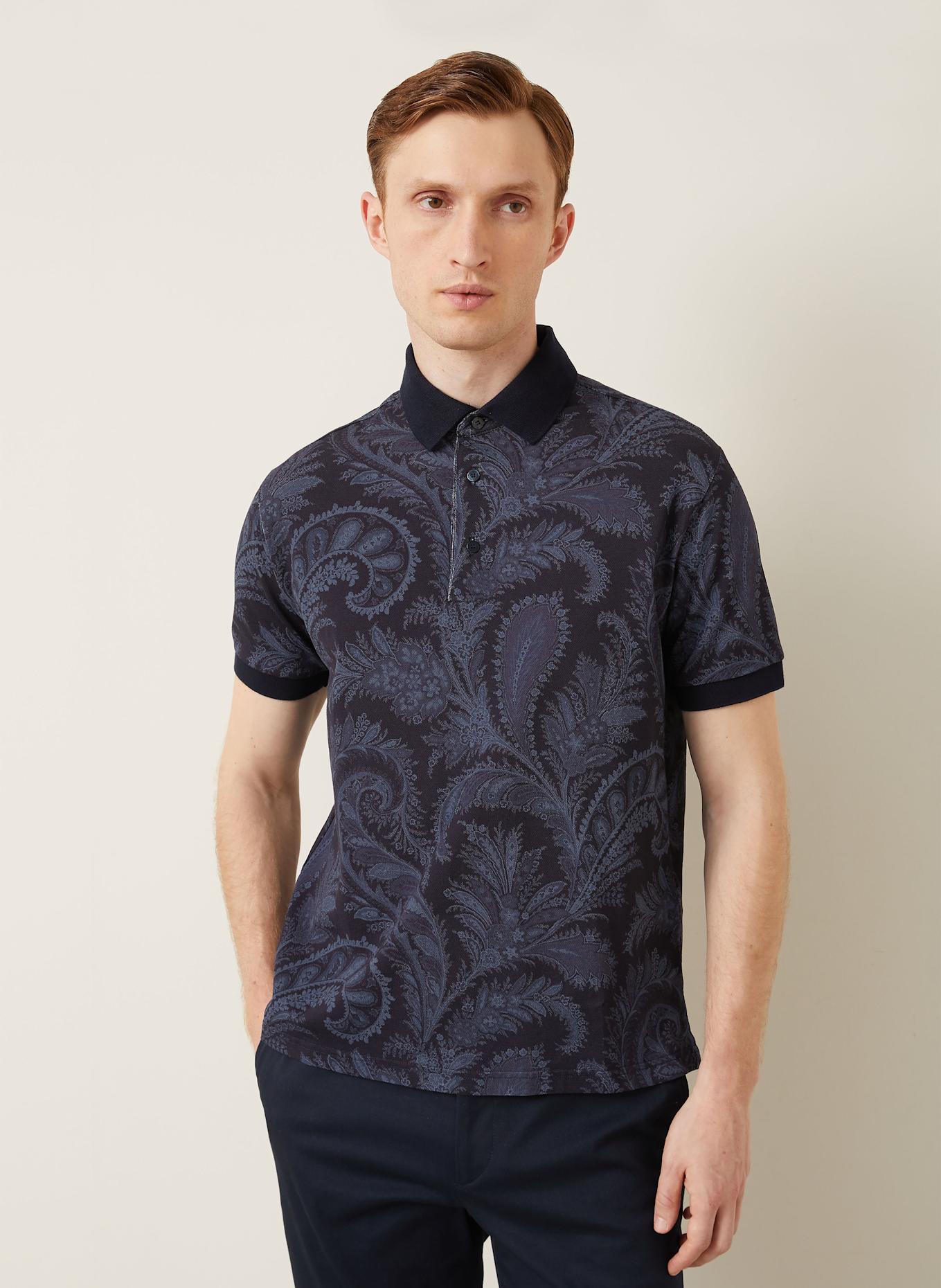ETRO Piqué-Poloshirt Regular Fit: DUNKELBLAU / BLAU