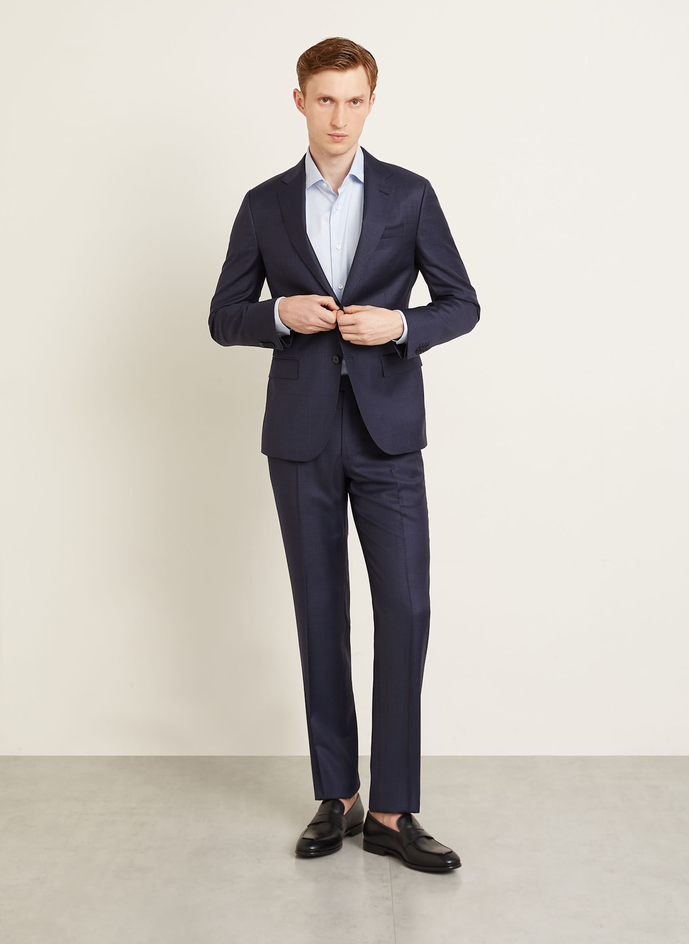 ZEGNA Garnitur DROP 8 tailored fit: 722 Navy Check