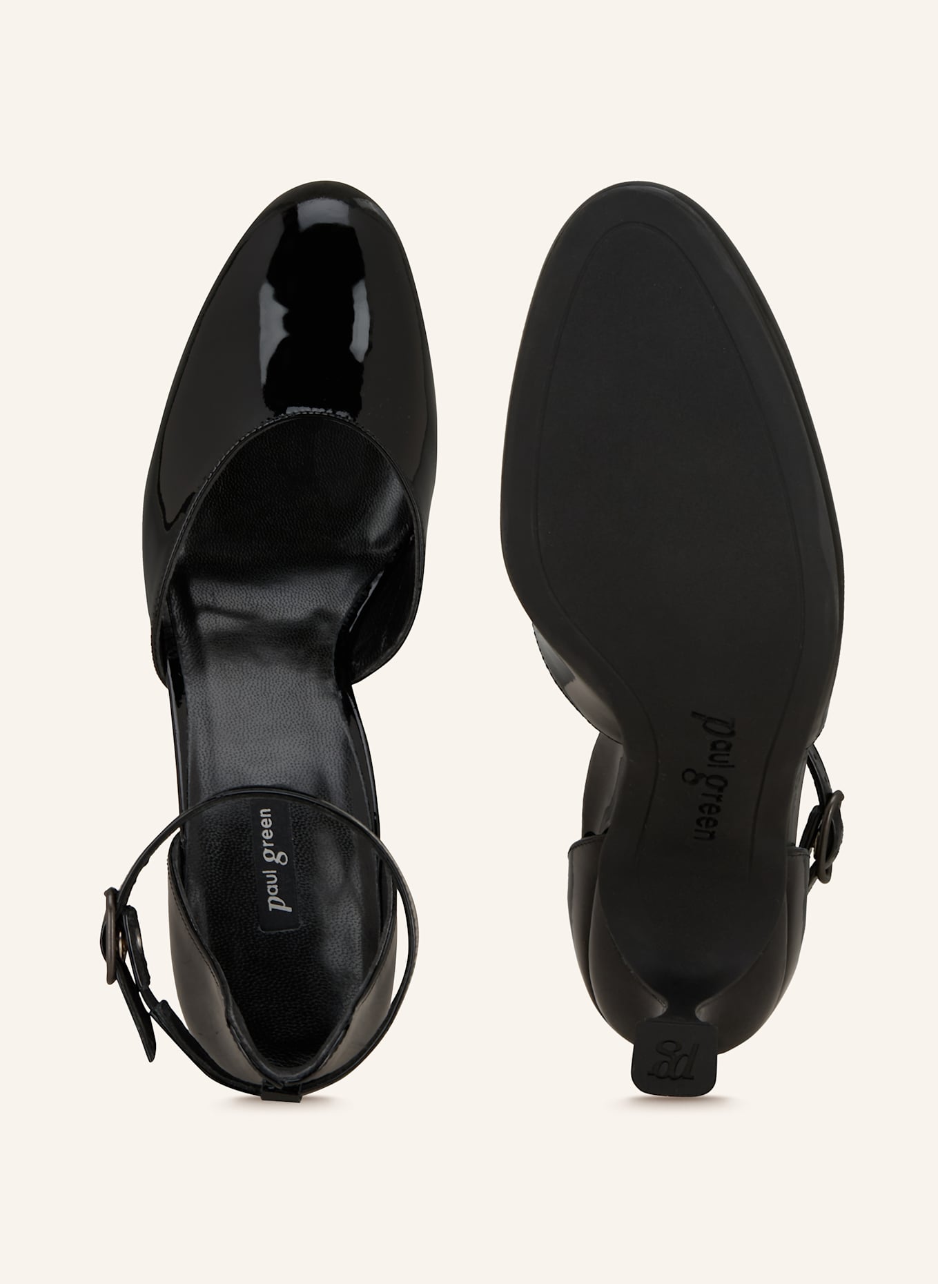 paul green Lack-Pumps: SCHWARZ