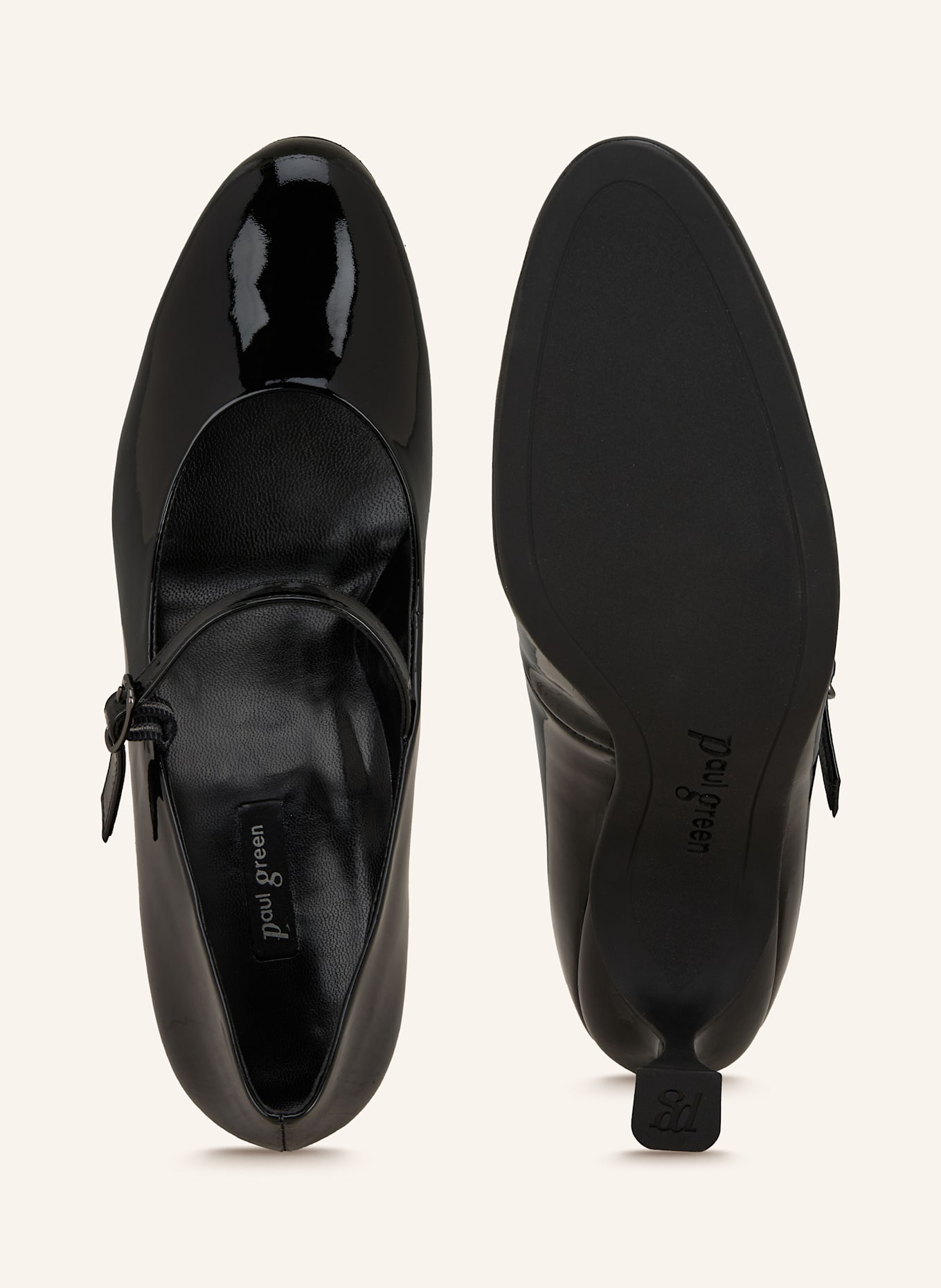 paul green Lack-Pumps: SCHWARZ