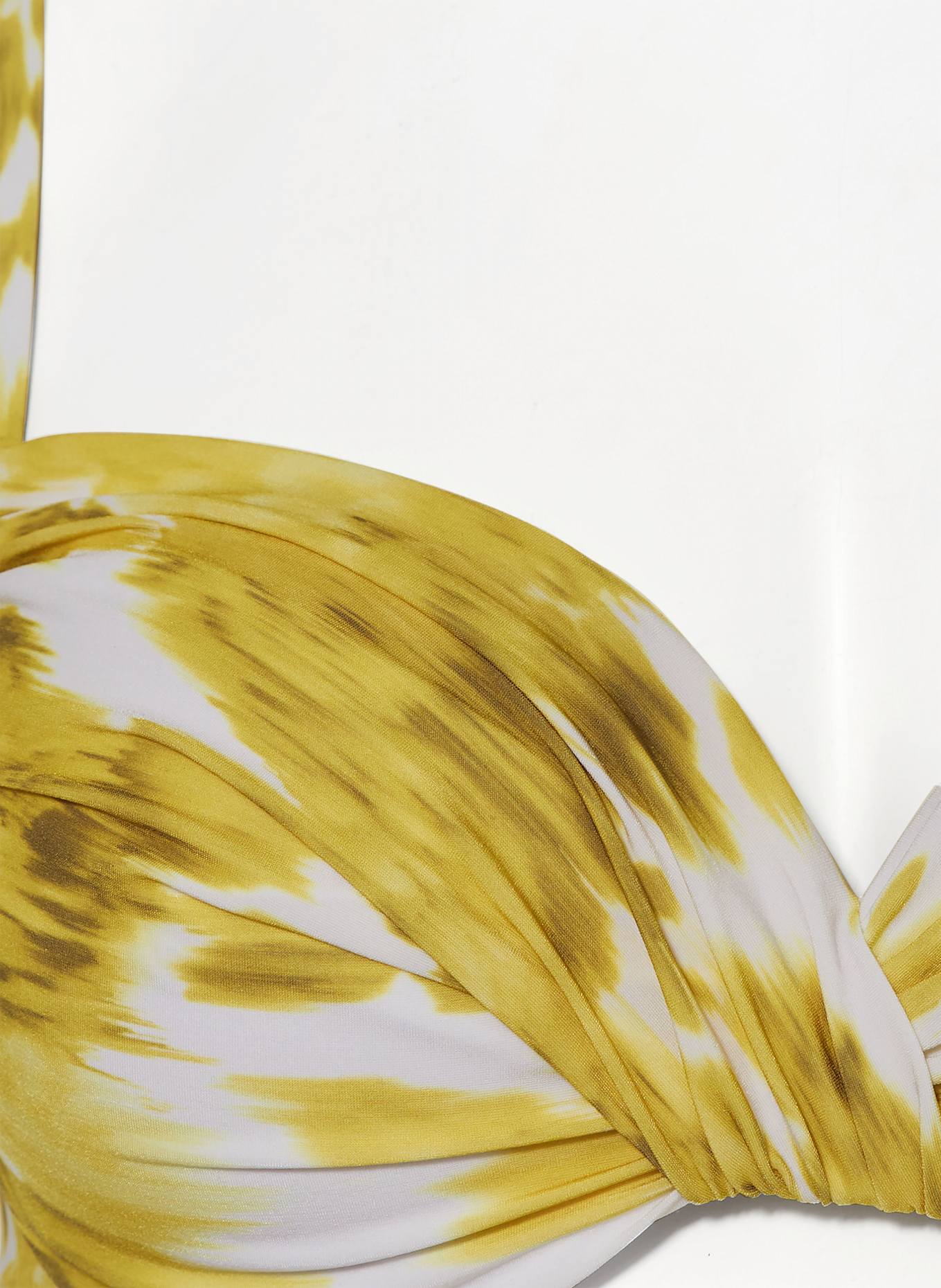 MARYAN MEHLHORN Bügel-Bikini-Top SOFT FOCUS FLORALS: GELB / WEISS / DUNKELGRAU