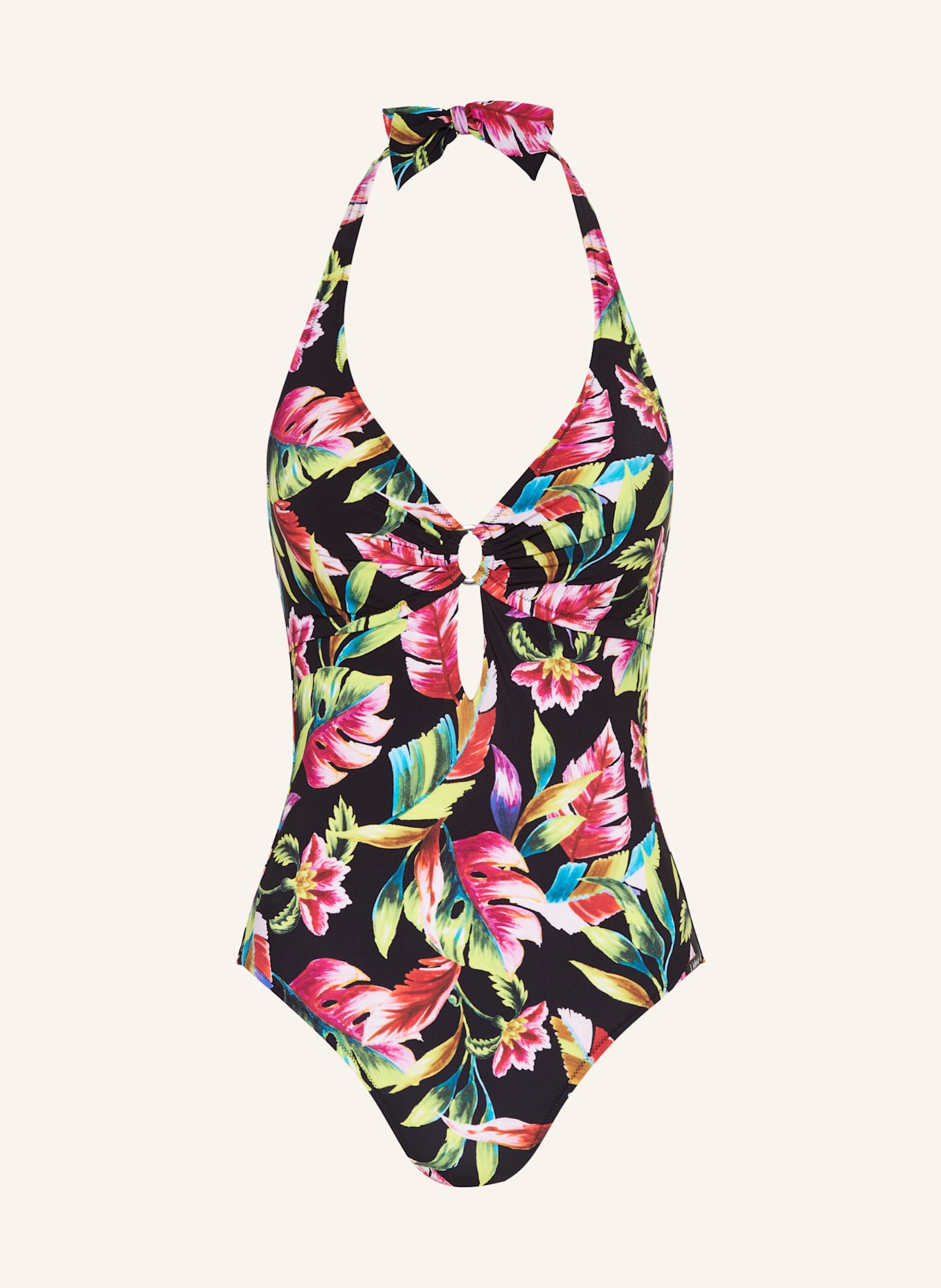 Lidea Maillot de bain dos nu EXOTIC BLAZE: NOIR/ JAUNE/ ROSE FUCHSIA