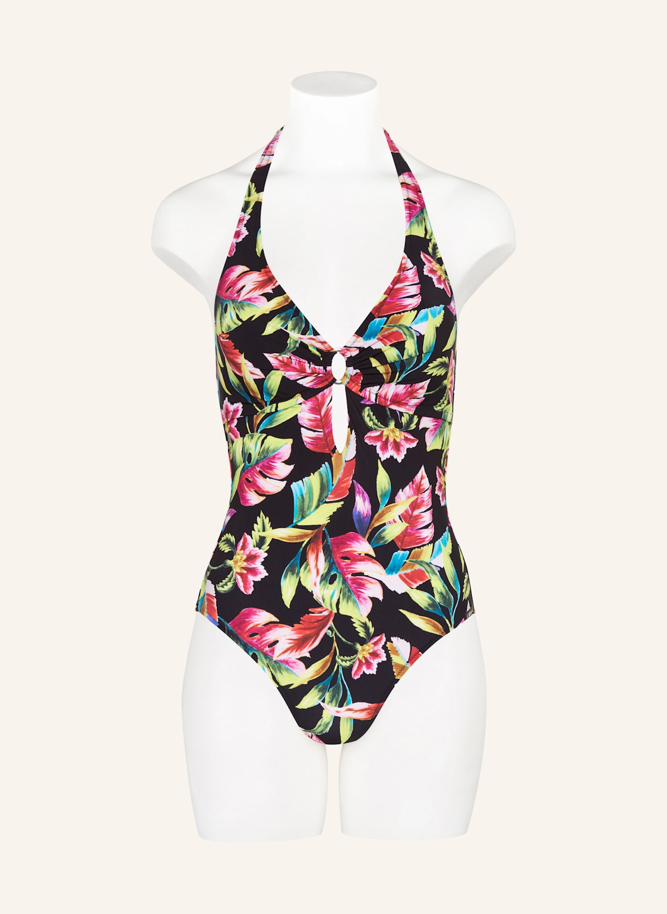 Lidea Maillot de bain dos nu EXOTIC BLAZE: NOIR/ JAUNE/ ROSE FUCHSIA