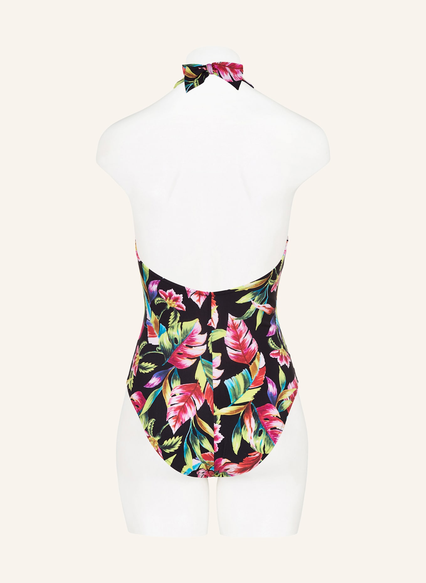 Lidea Maillot de bain dos nu EXOTIC BLAZE: NOIR/ JAUNE/ ROSE FUCHSIA