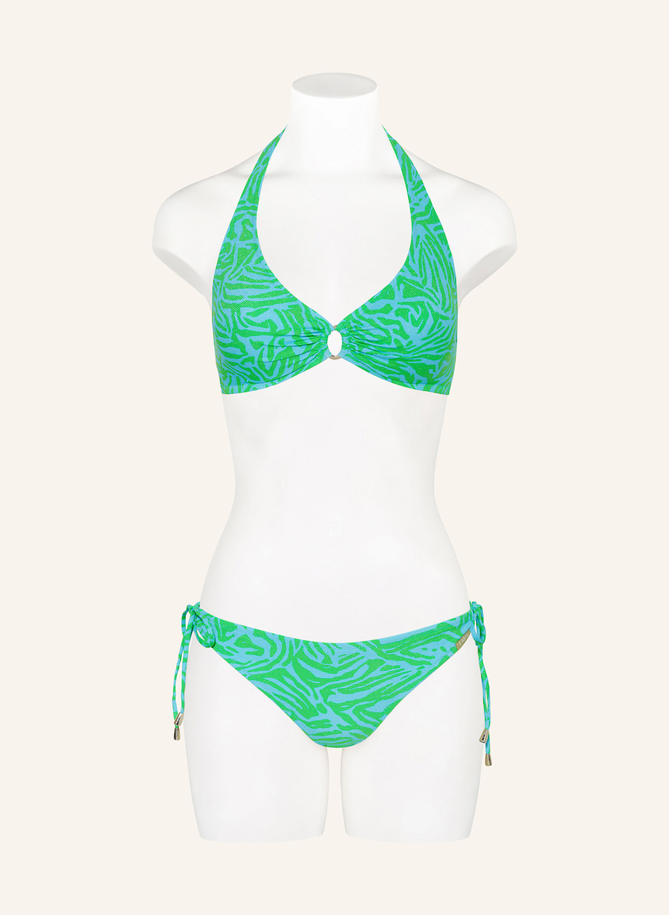 Lidea Triangel-Bikini-Hose AQUA MUSE mit Glitzergarn: TÜRKIS / HELLGRÜN