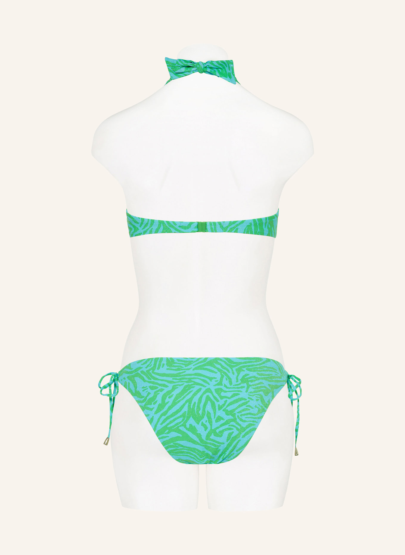 Lidea Triangel-Bikini-Hose AQUA MUSE mit Glitzergarn: TÜRKIS / HELLGRÜN