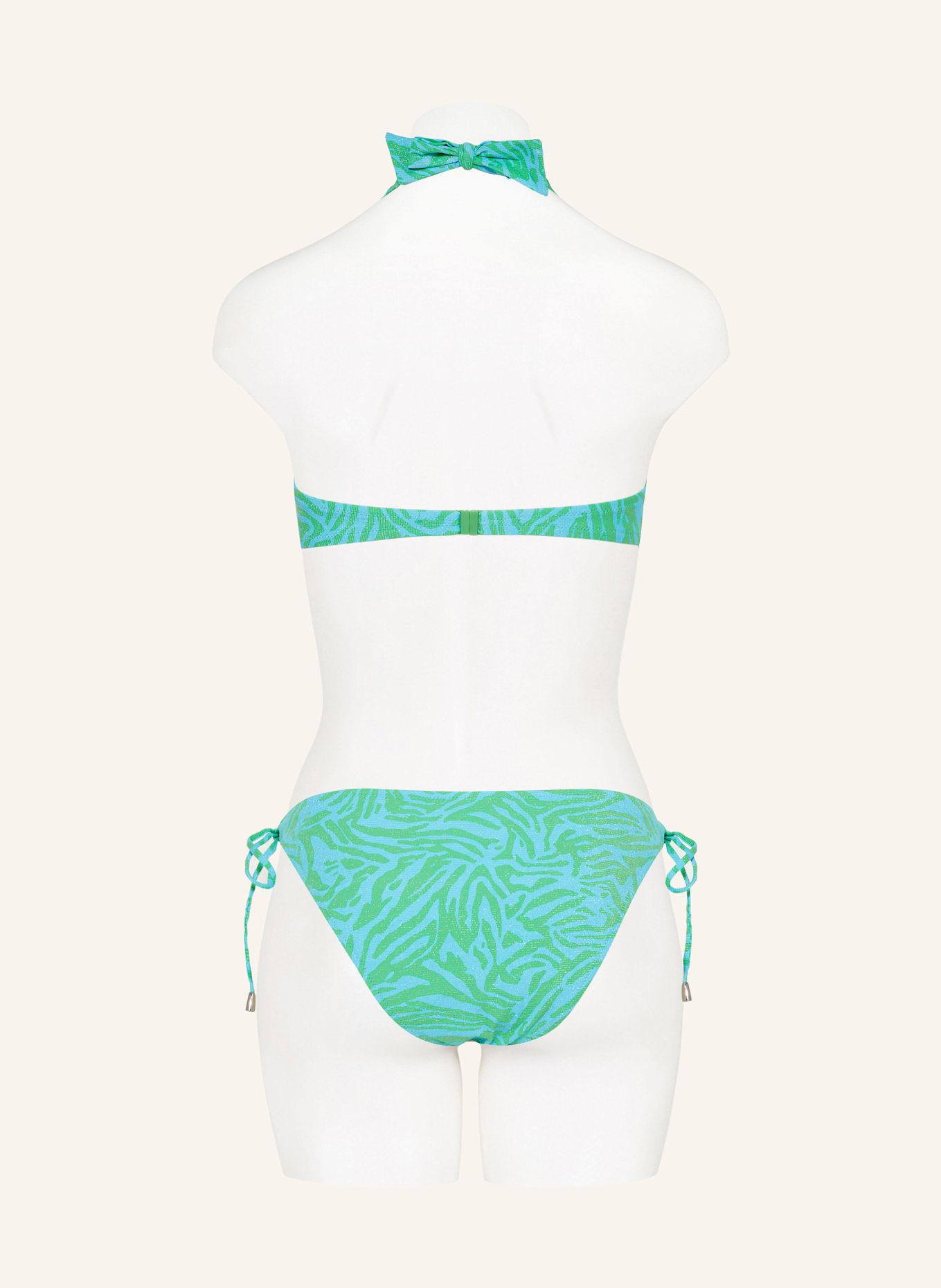 Lidea AQUA MUSE halter neck bikini top with glitter yarn: Underwired bikini top AQUA MUSE