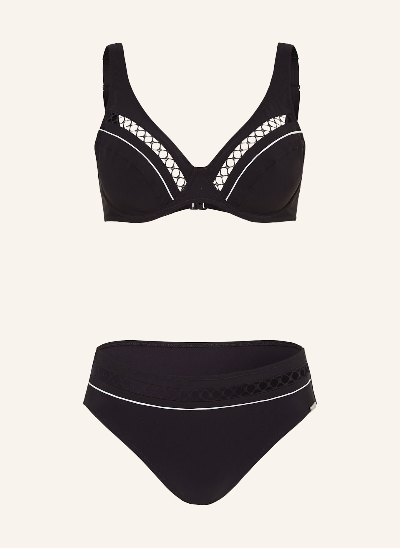 Charmline Underwired bikini TEXTURED DIMENSION: BLACK/ WHITE