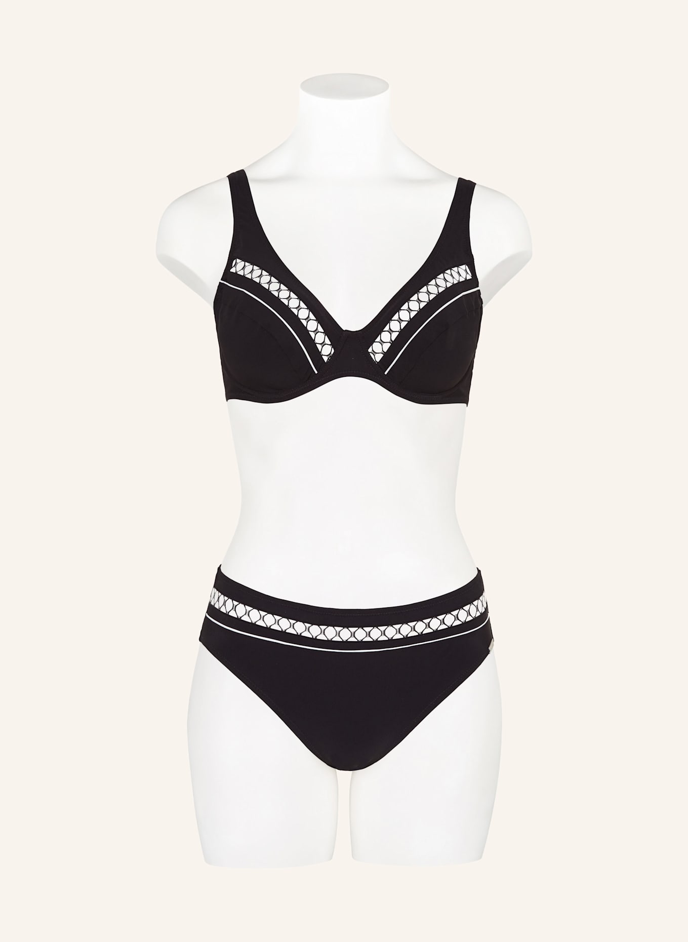Charmline Underwired bikini TEXTURED DIMENSION: BLACK/ WHITE