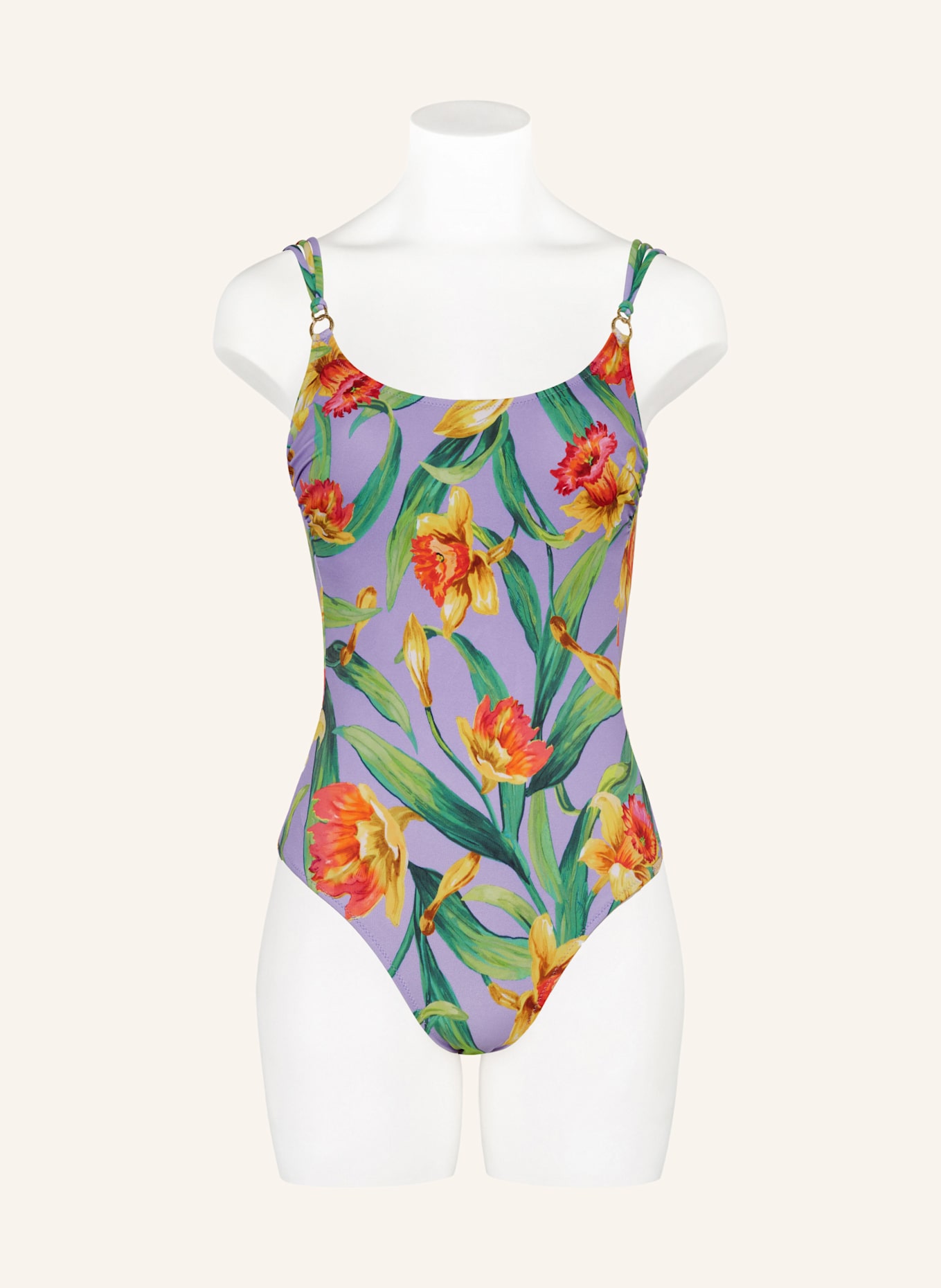 Charmline BOTANIQUE underwire swimsuit: Shape swimsuit PINK HEART