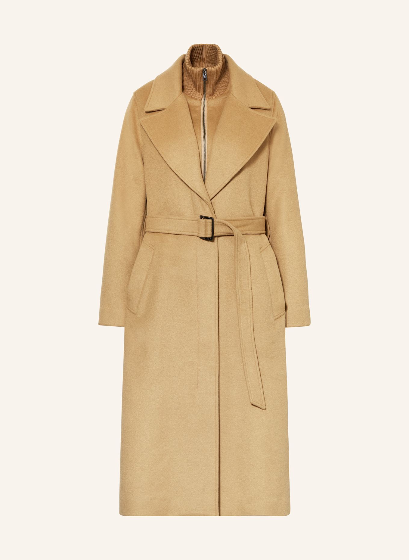 WOOLRICH Mantel mit herausnehmbarer Blende: CAMEL