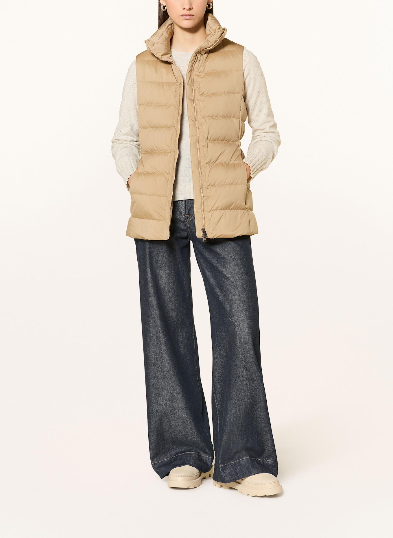WOOLRICH Daunenweste SHIRLEY: HELLBRAUN