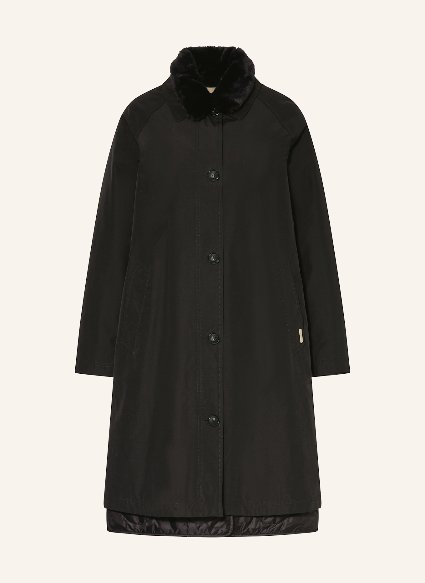 WOOLRICH 2-in-1-Mantel: SCHWARZ