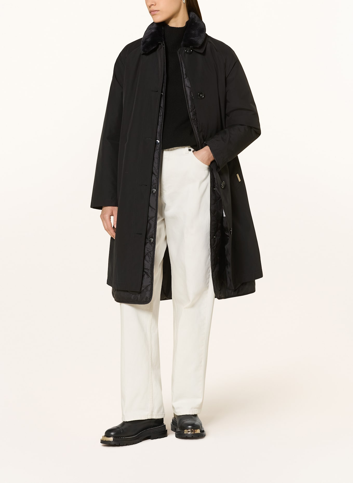WOOLRICH 2-in-1-Mantel: SCHWARZ