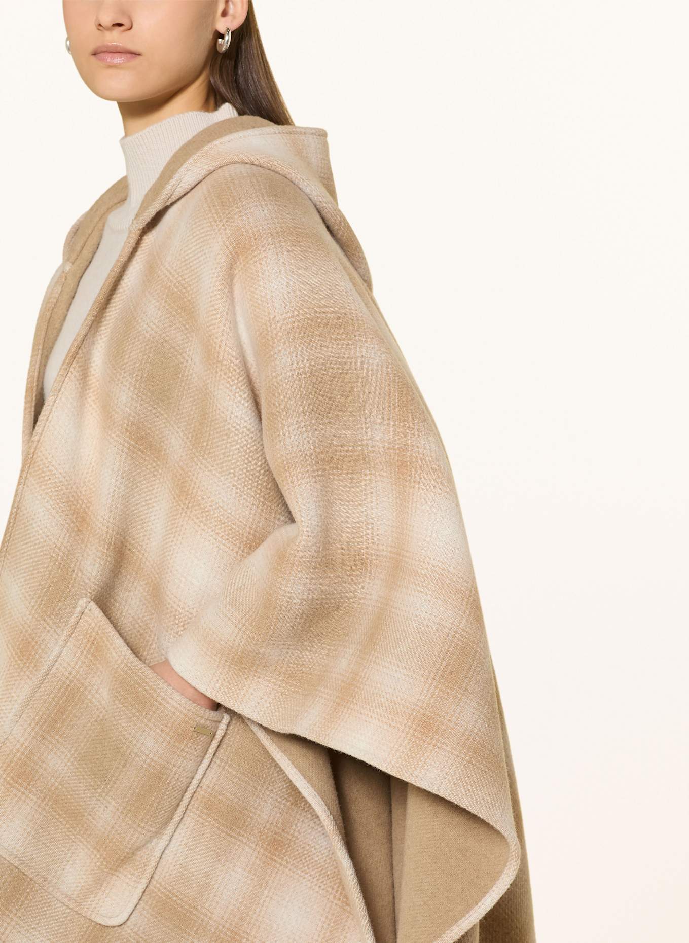 WOOLRICH Cape: BEIGE / HELLBRAUN