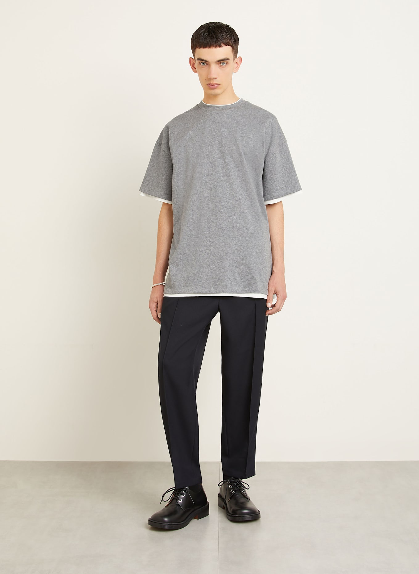 JIL SANDER T-shirt: GRAY / WHITE