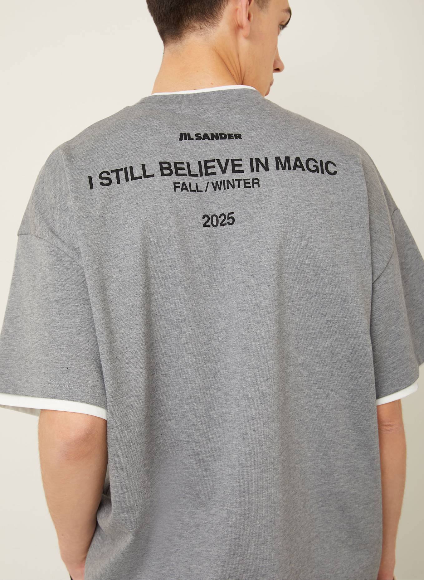 JIL SANDER T-shirt: GRAY / WHITE