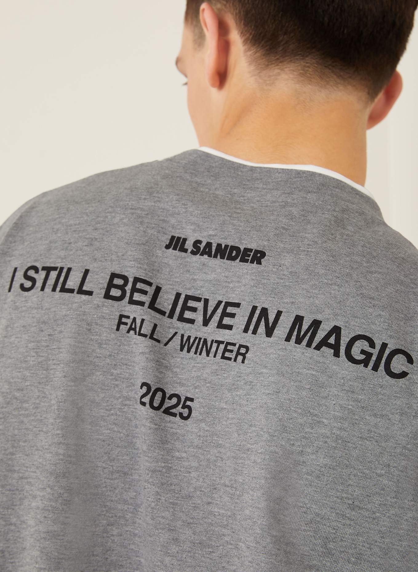 JIL SANDER T-shirt: GRAY / WHITE