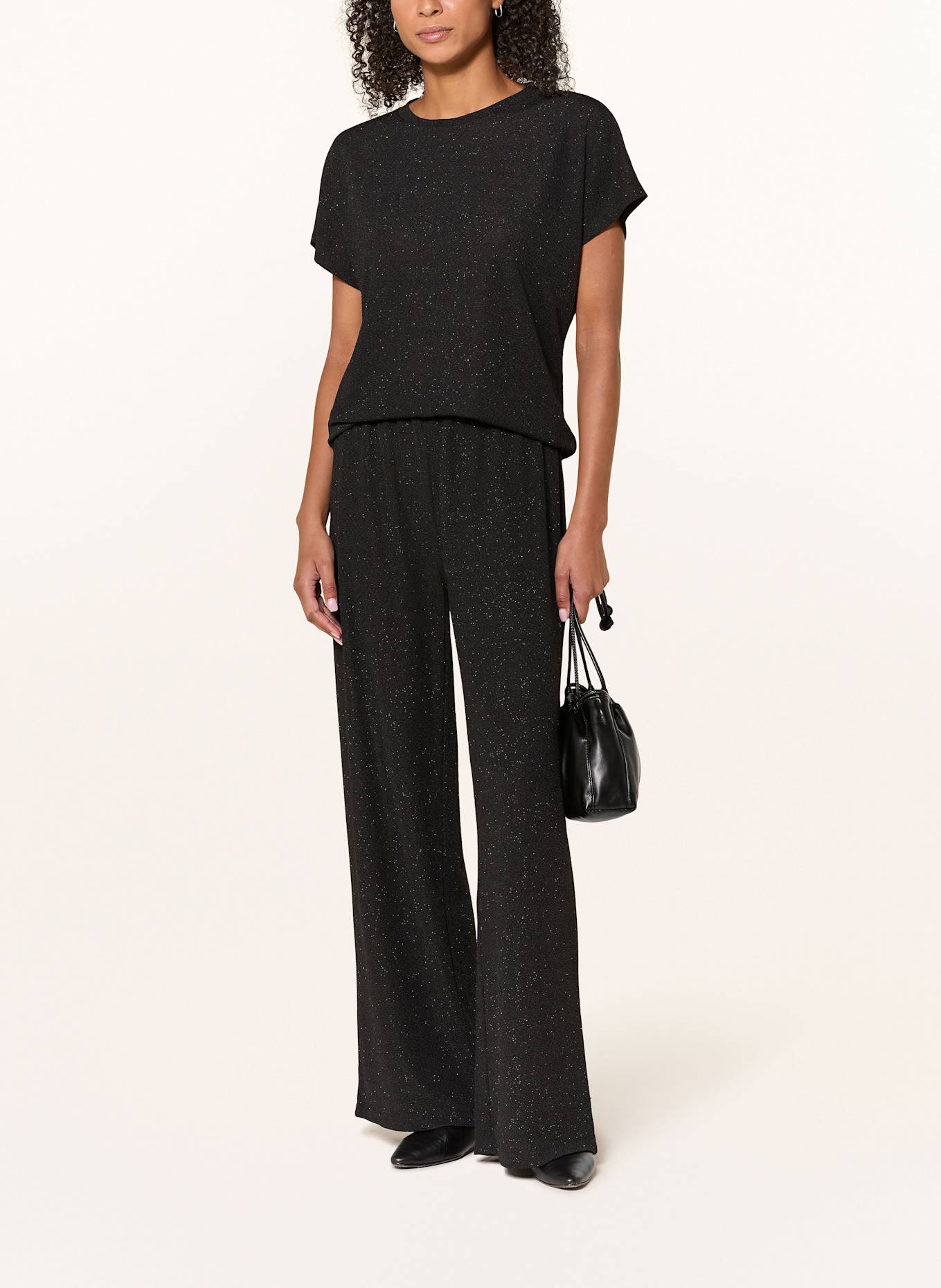 darling harbour T-Shirt mit Glitzergarn: BLACK