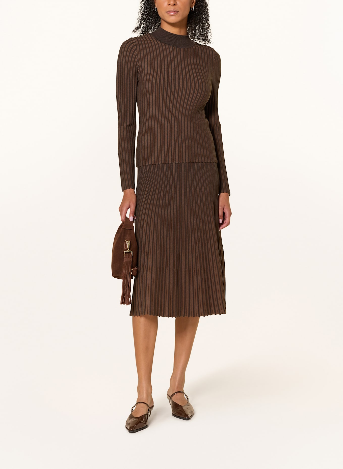 comma Pullover: DUNKELBRAUN / BRAUN