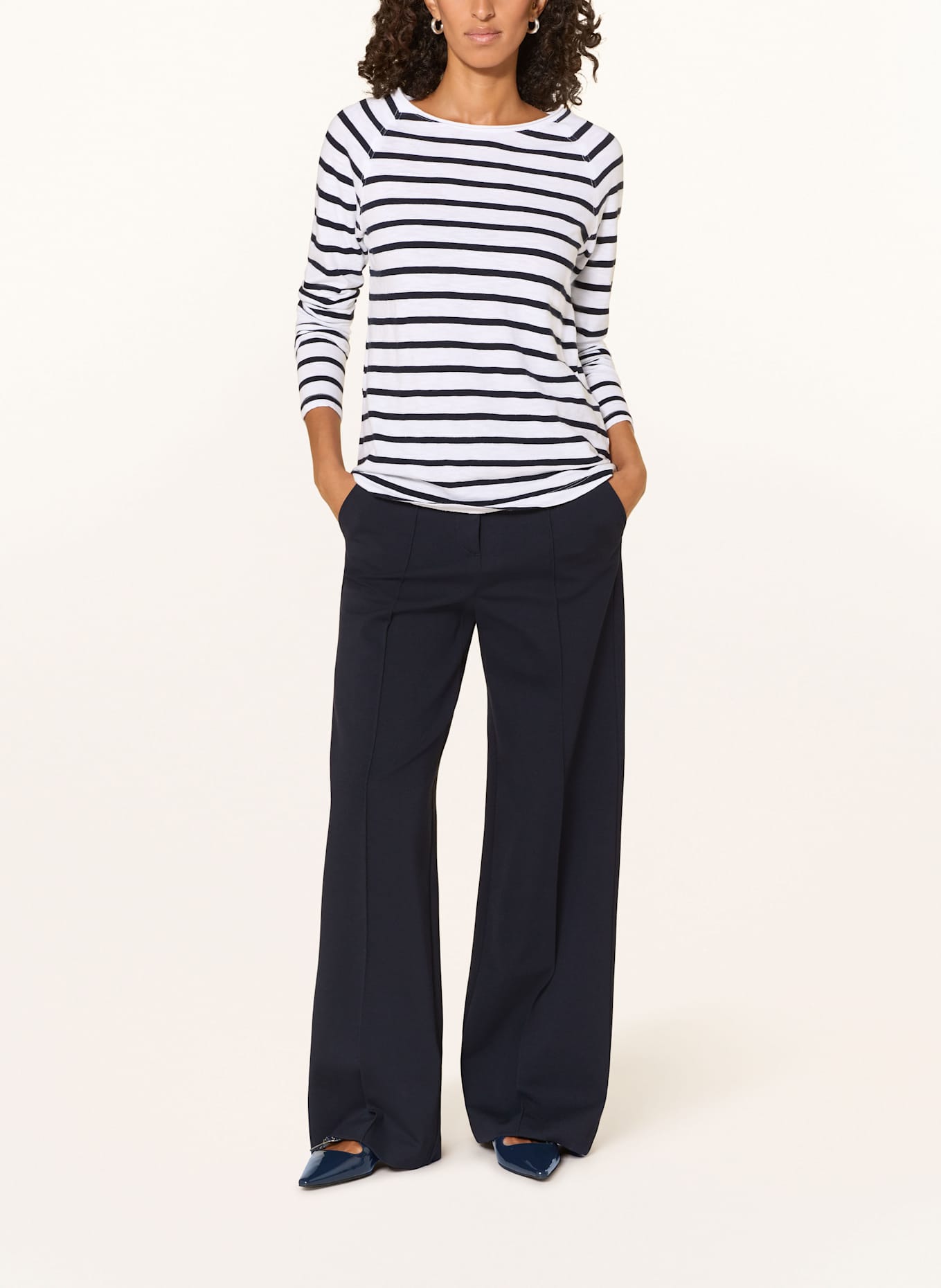 darling harbour Longsleeve: DUNKELBLAU / WEISS