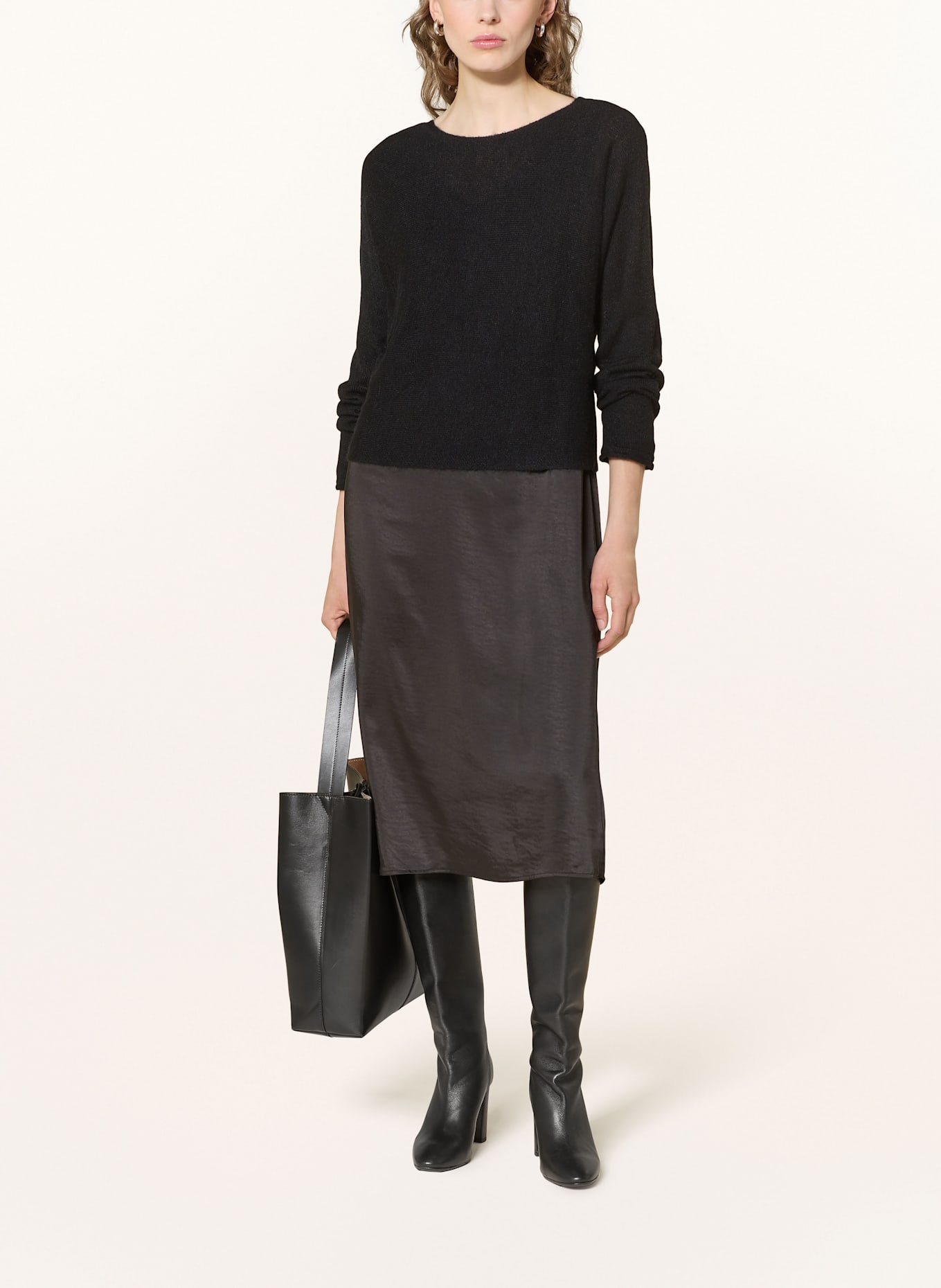 s.Oliver BLACK LABEL Set: Kleid und Pullover: SCHWARZ