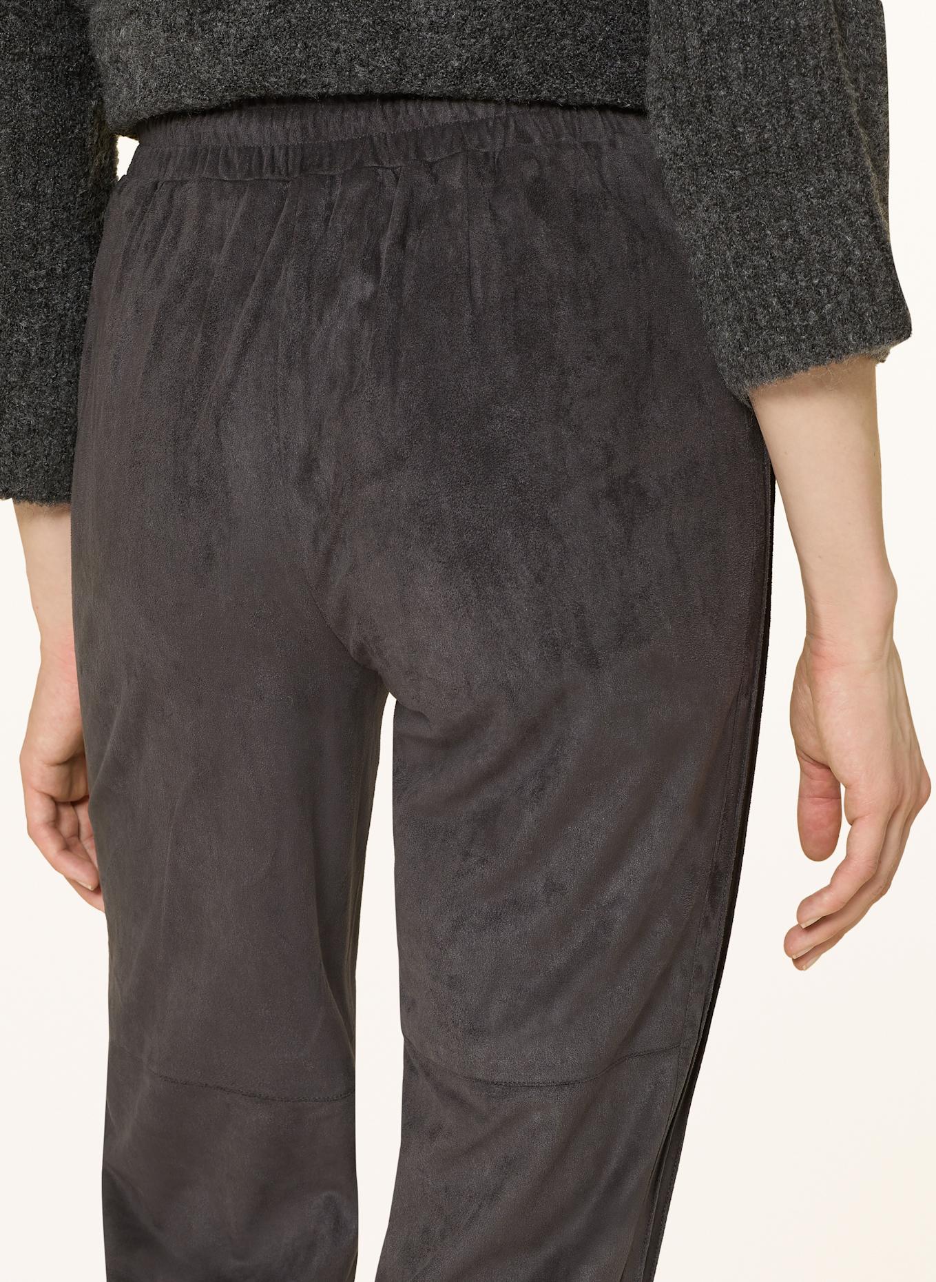 s.Oliver BLACK LABEL Hose in Lederoptik: GRAU