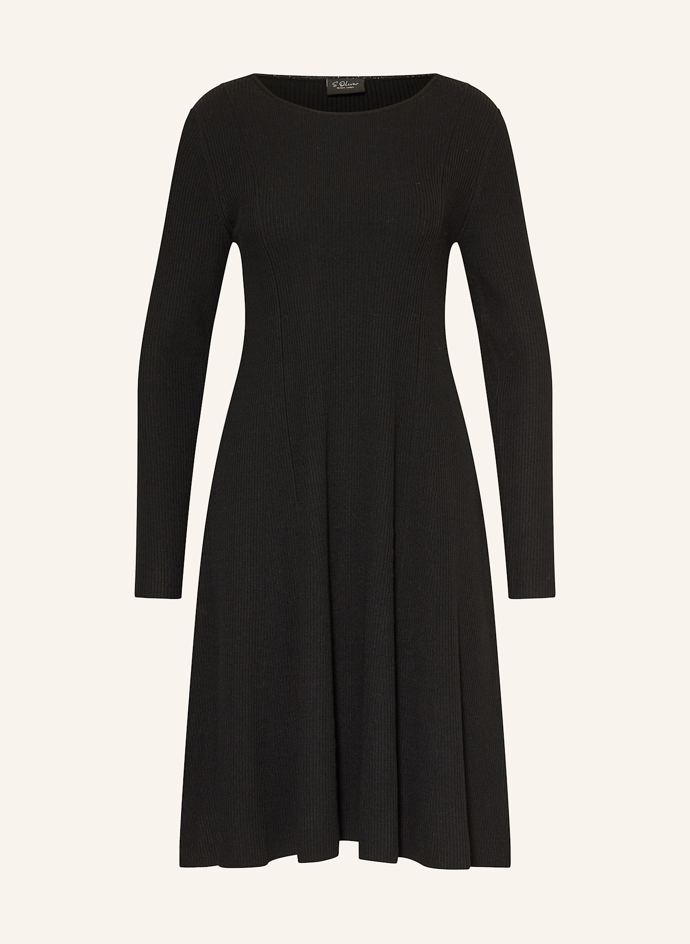 s.Oliver BLACK LABEL Strickkleid: SCHWARZ