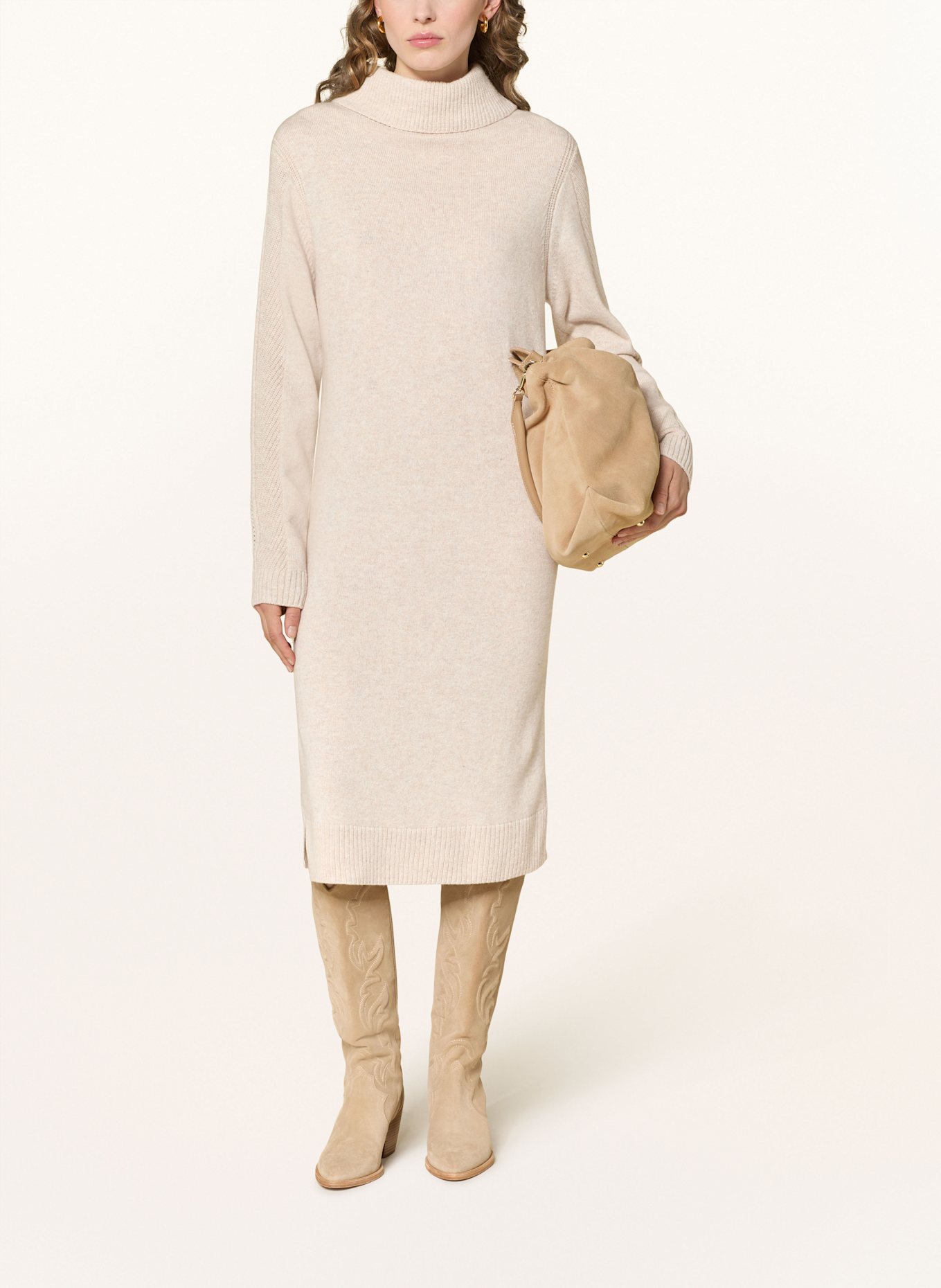 s.Oliver BLACK LABEL Strickkleid: BEIGE